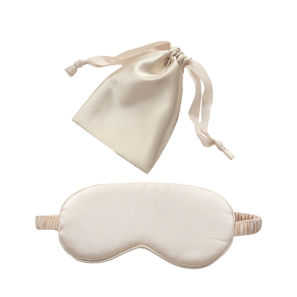 Imitation Silk Storage Eye Mask Cloth Bag Two-Piece Set