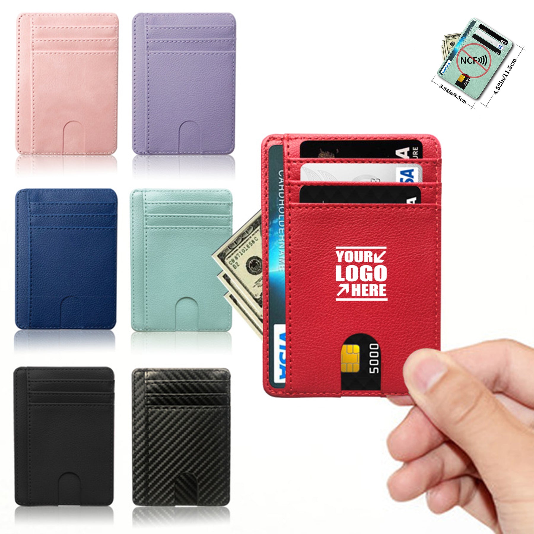 Multi-Card Portable Pu Anti-Magnetic Rfid Card Holder