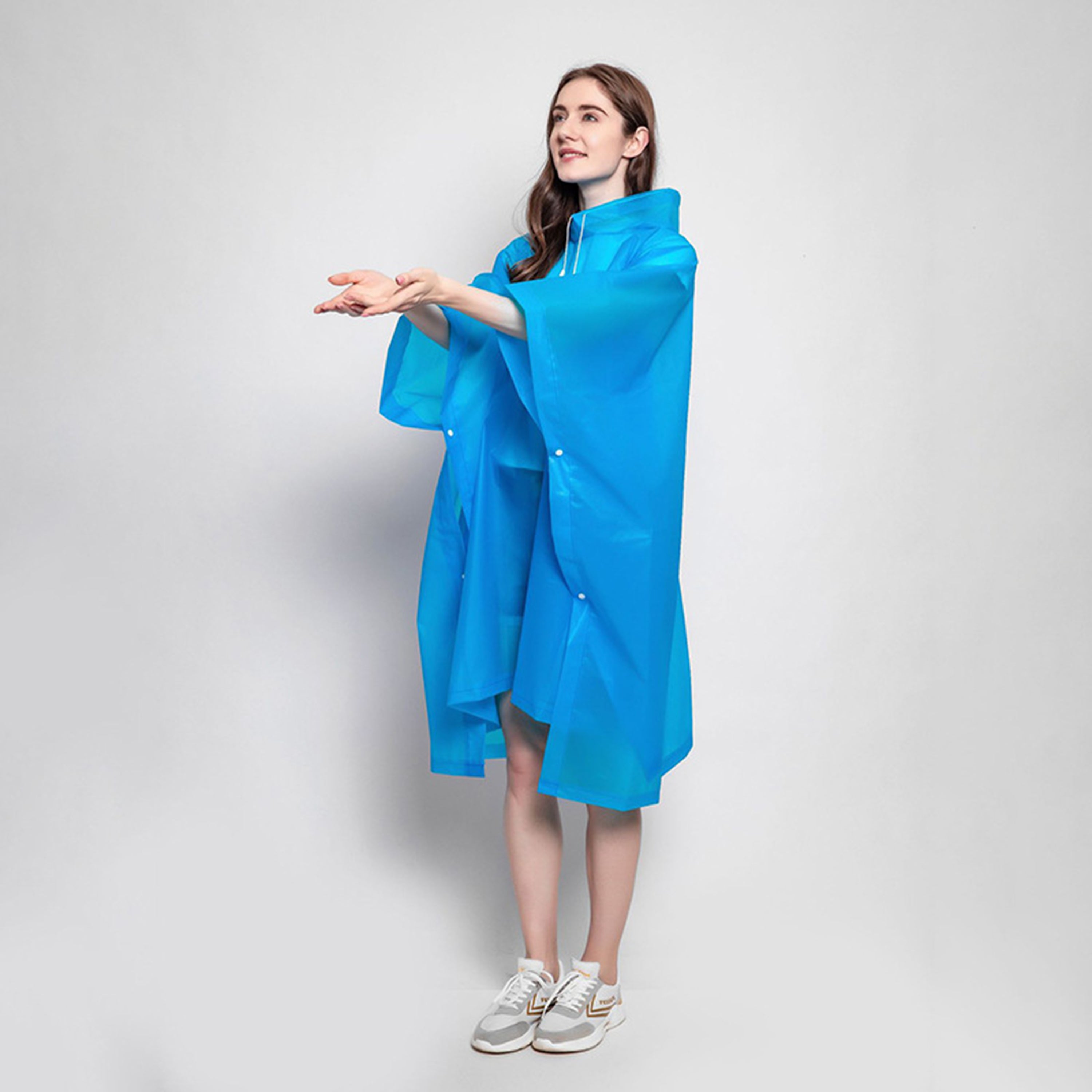 Elegant Rain Poncho For Trendy Outdoor Wear