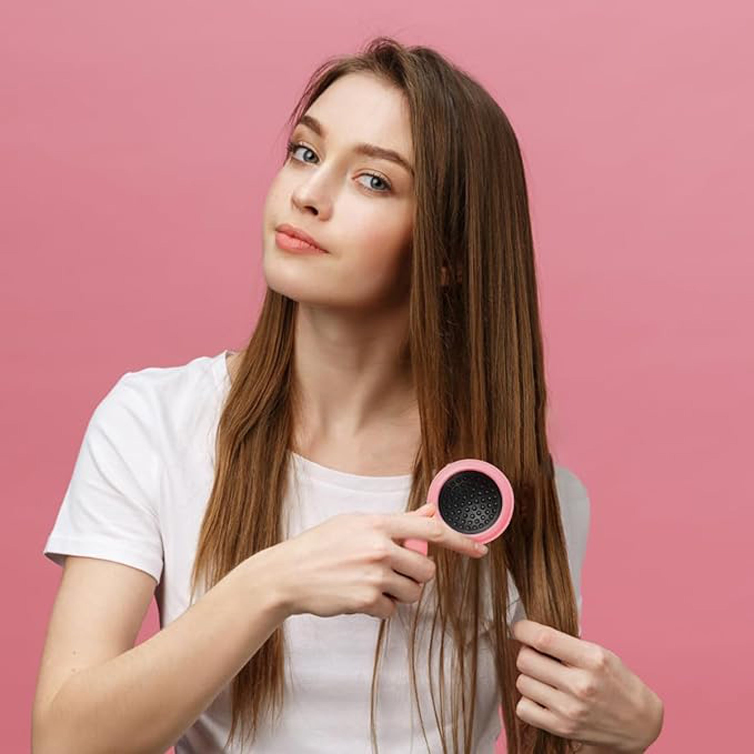 Travel Hair Brush With Mirror