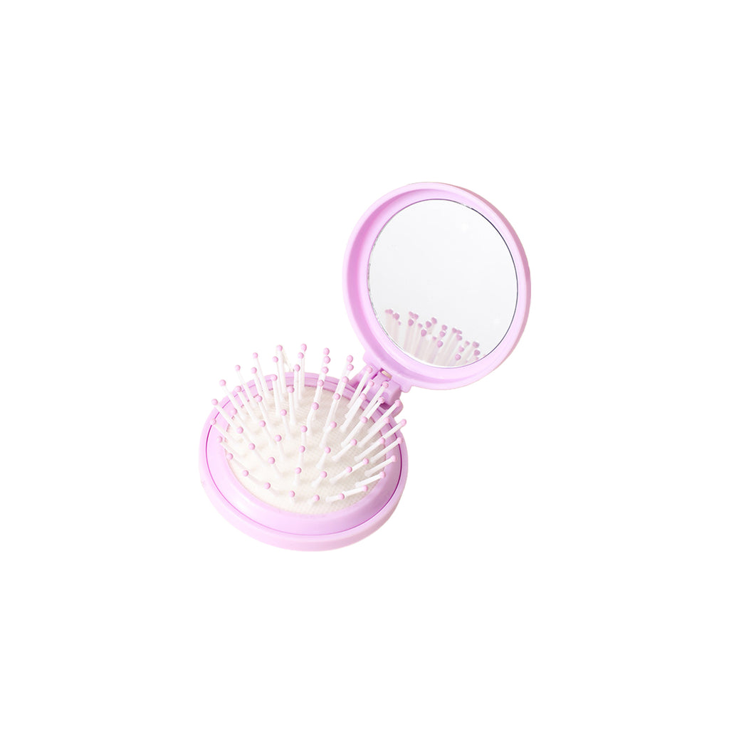 Foldable Cute Mini Round Airbag Mirror-Comb Set