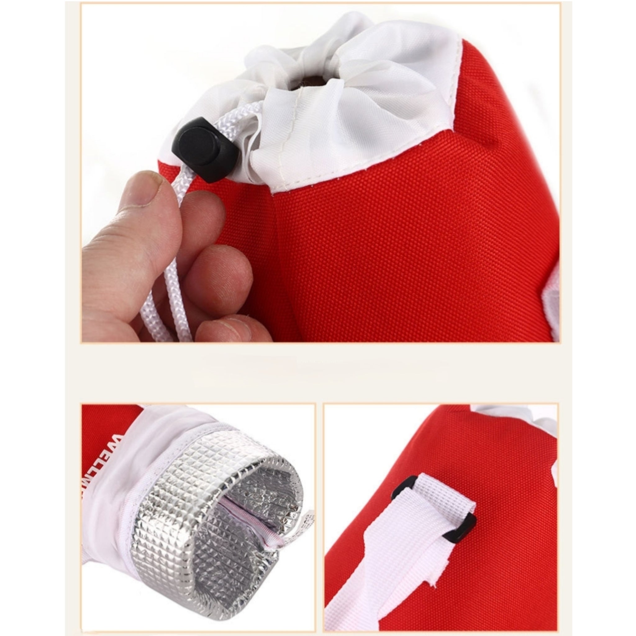 Insulated Aluminum Foil Crossbody Bottle Cup Holder