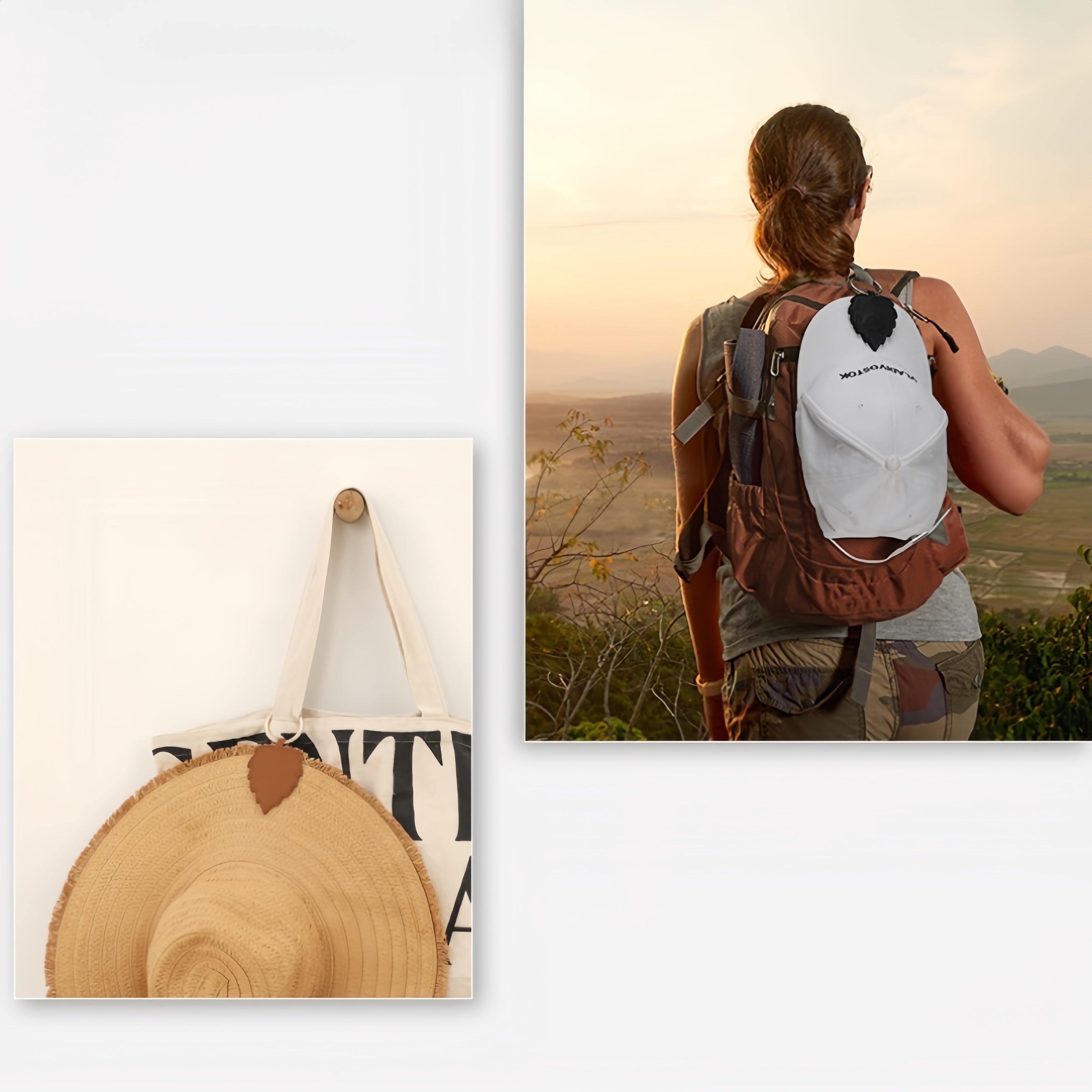 PU Leather Travel Magnetic Clip for Hat
