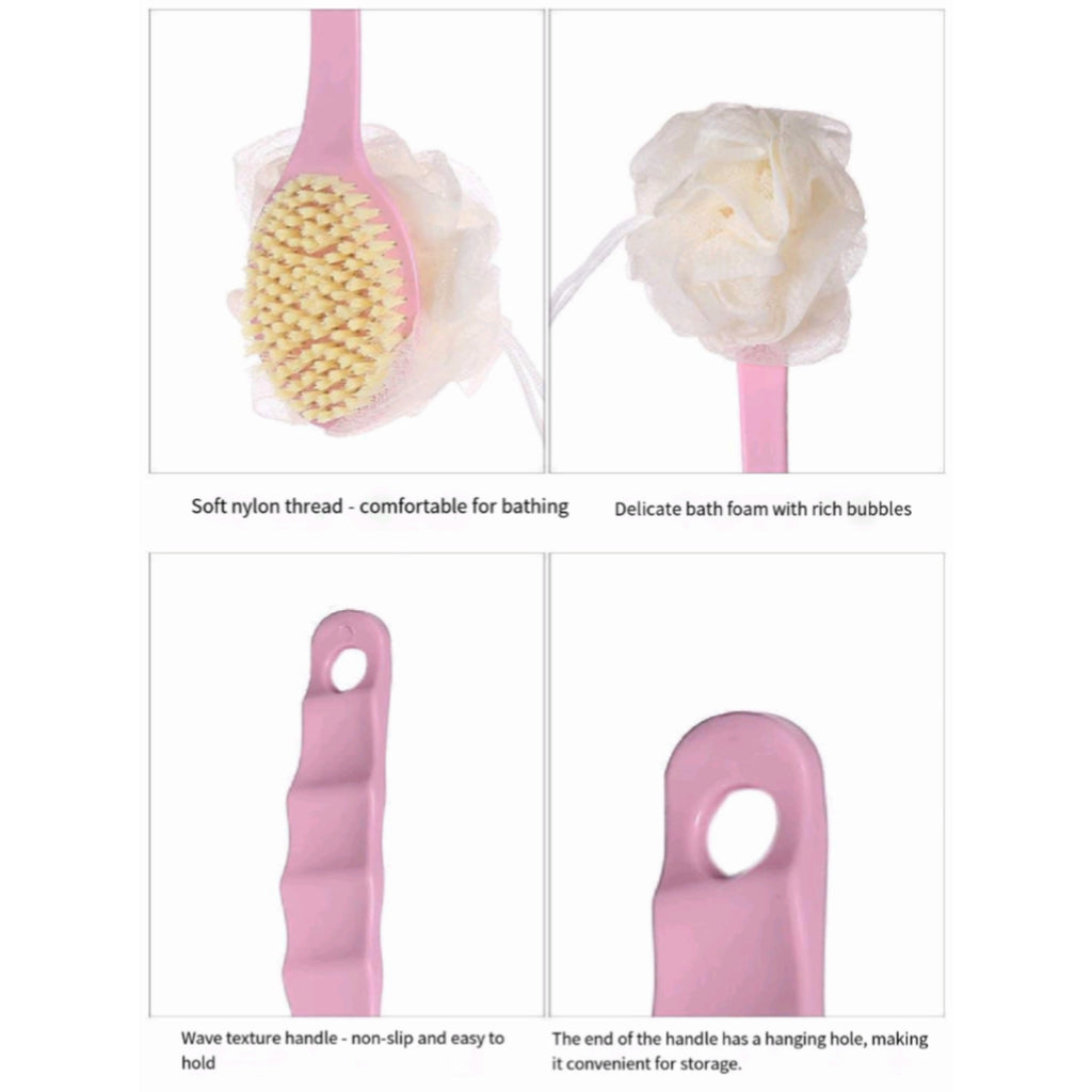 Dual Sided Long Handle Back Scrubber
