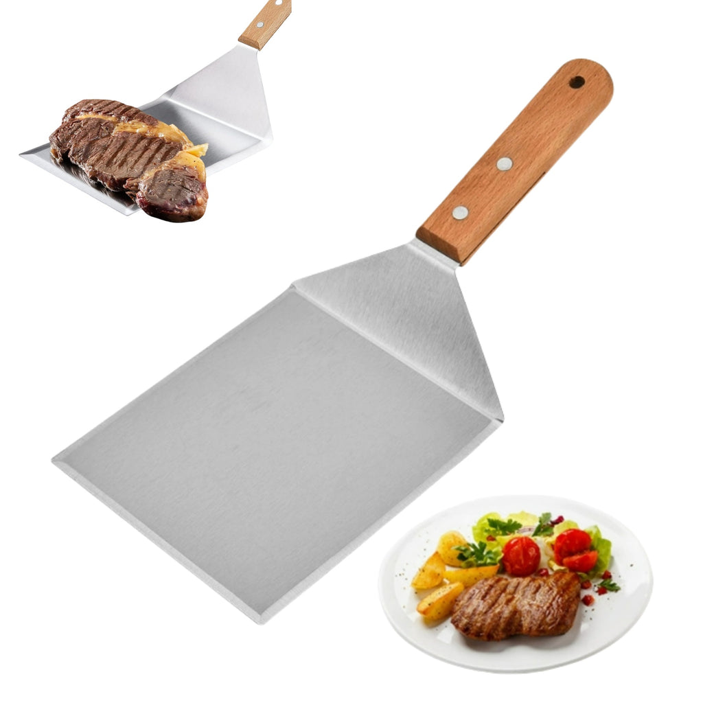 Stainless Steel Three - Sided Kitchen Spatula