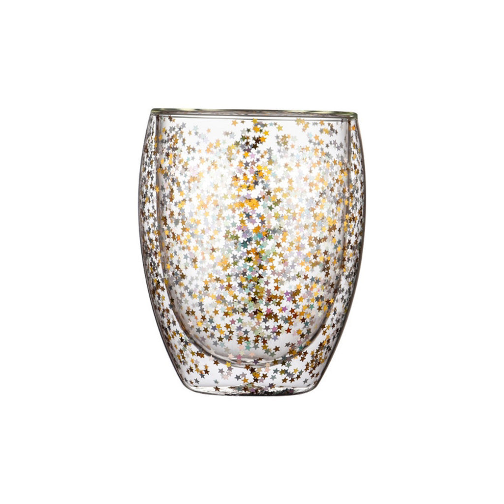 Double Layered Starry Sky Anti Scalding Glass Cup