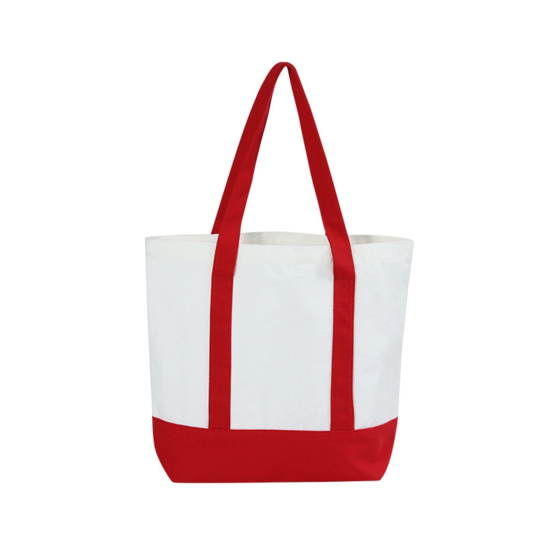 Two-Tone Canvas Shopping Tote