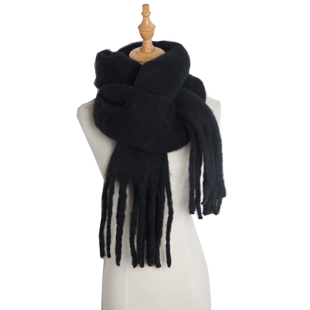 Thick Solid Color Shawl Scarf