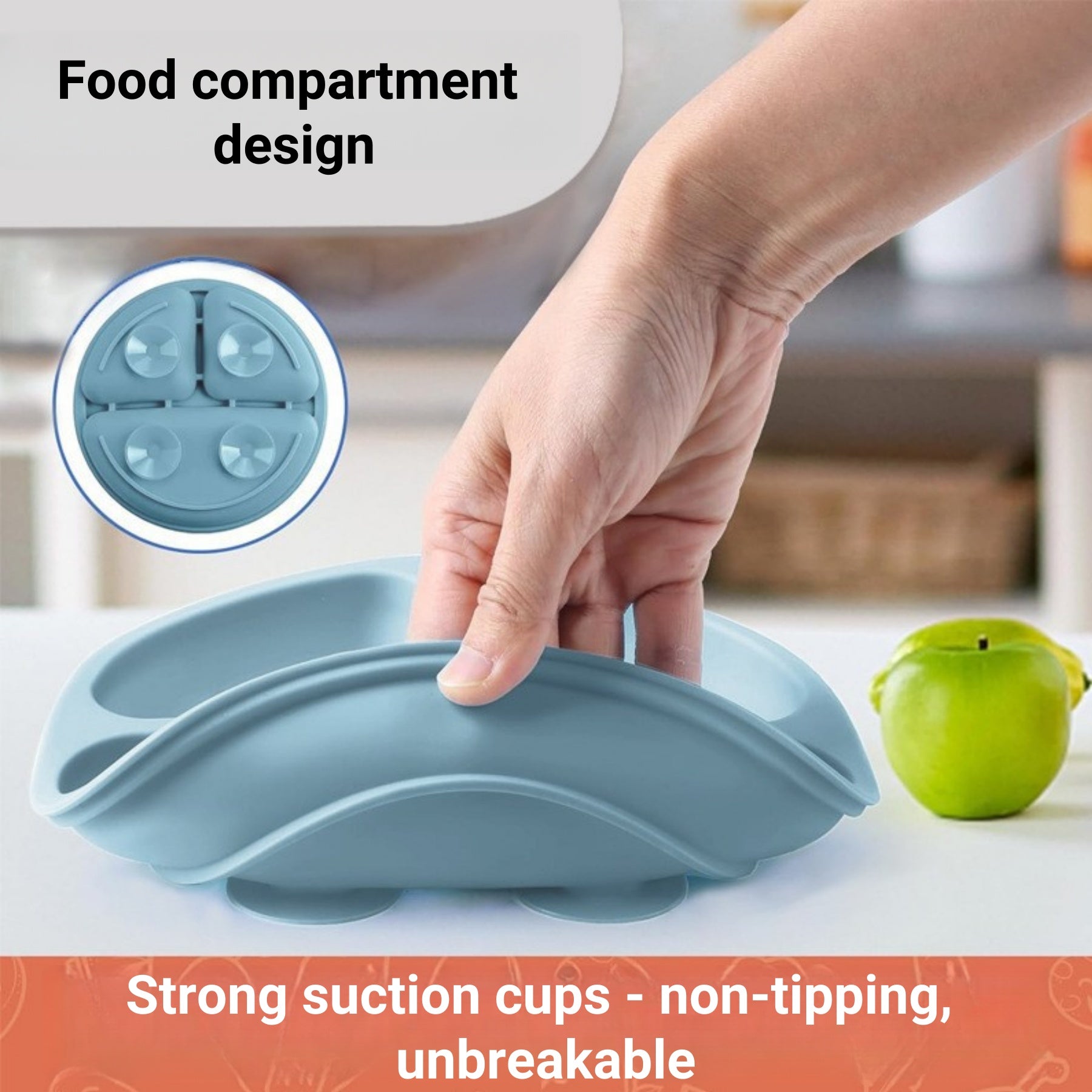 Food-Grade Silicone Kids Plate