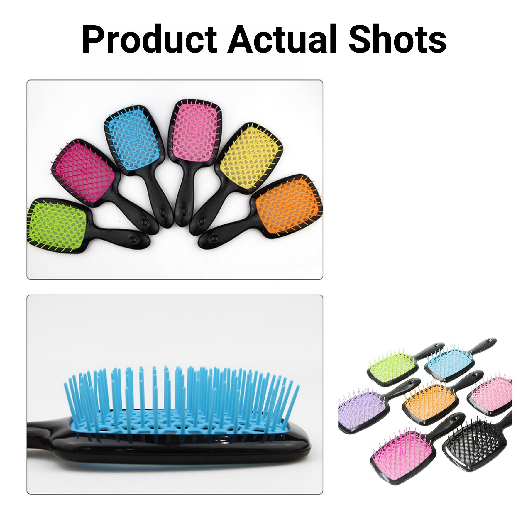 Square Hollow Grid Massage Comb