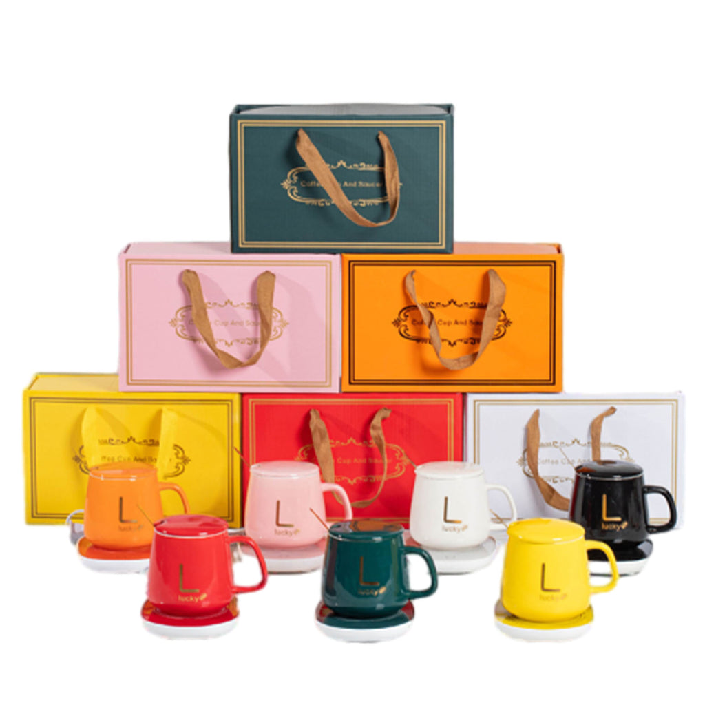 Coffee Mug Warmer & Mug Set for Desk