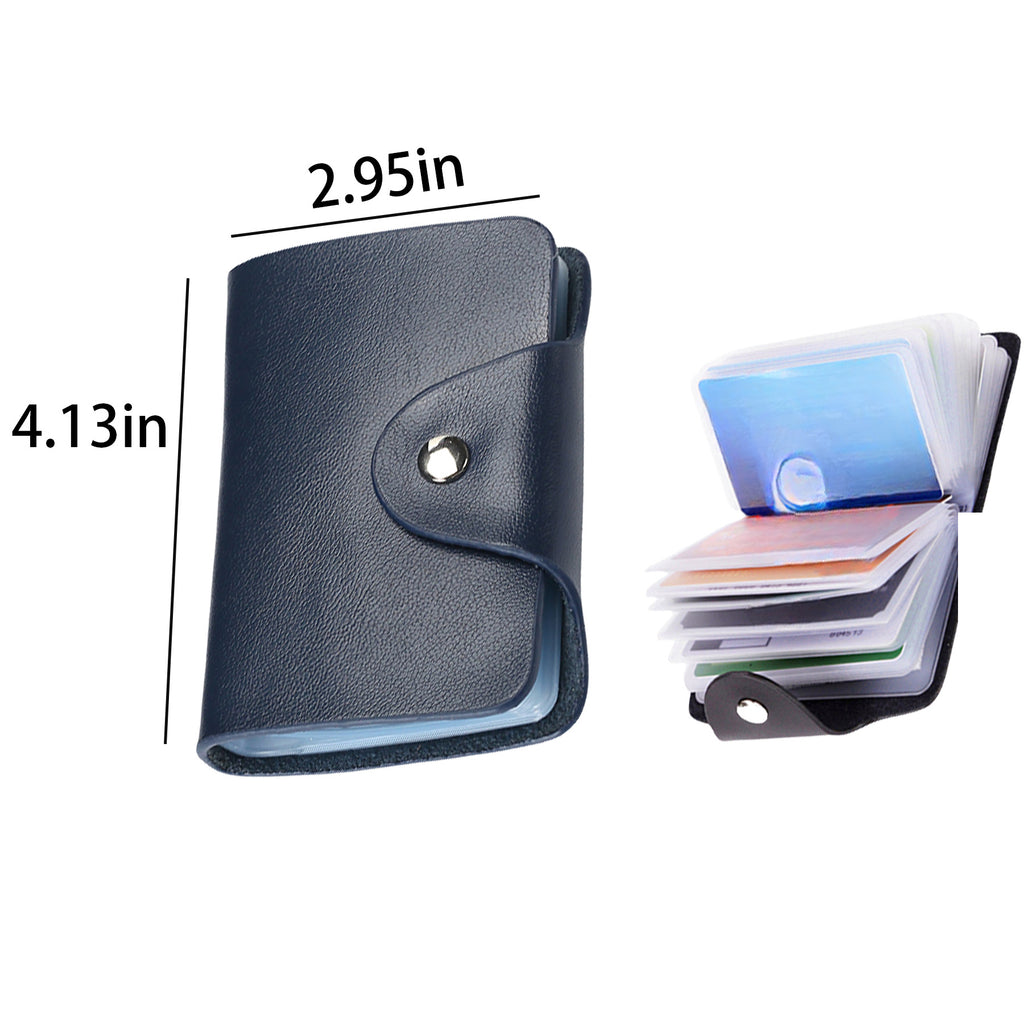 Genuine Leather Card Holder With 20 Slots
