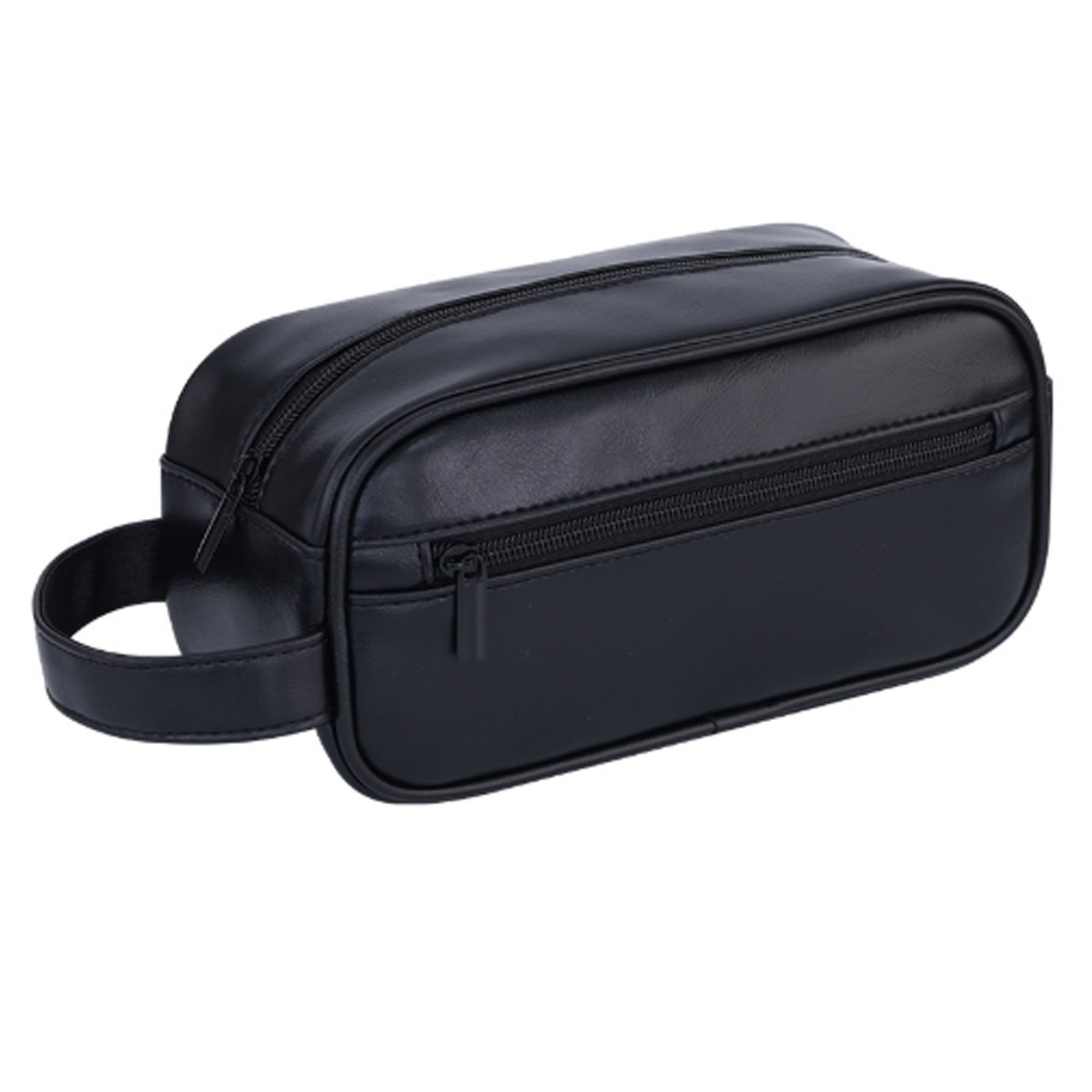 PU Leather Toiletry Bag Wash Bag with Zipper Compartment