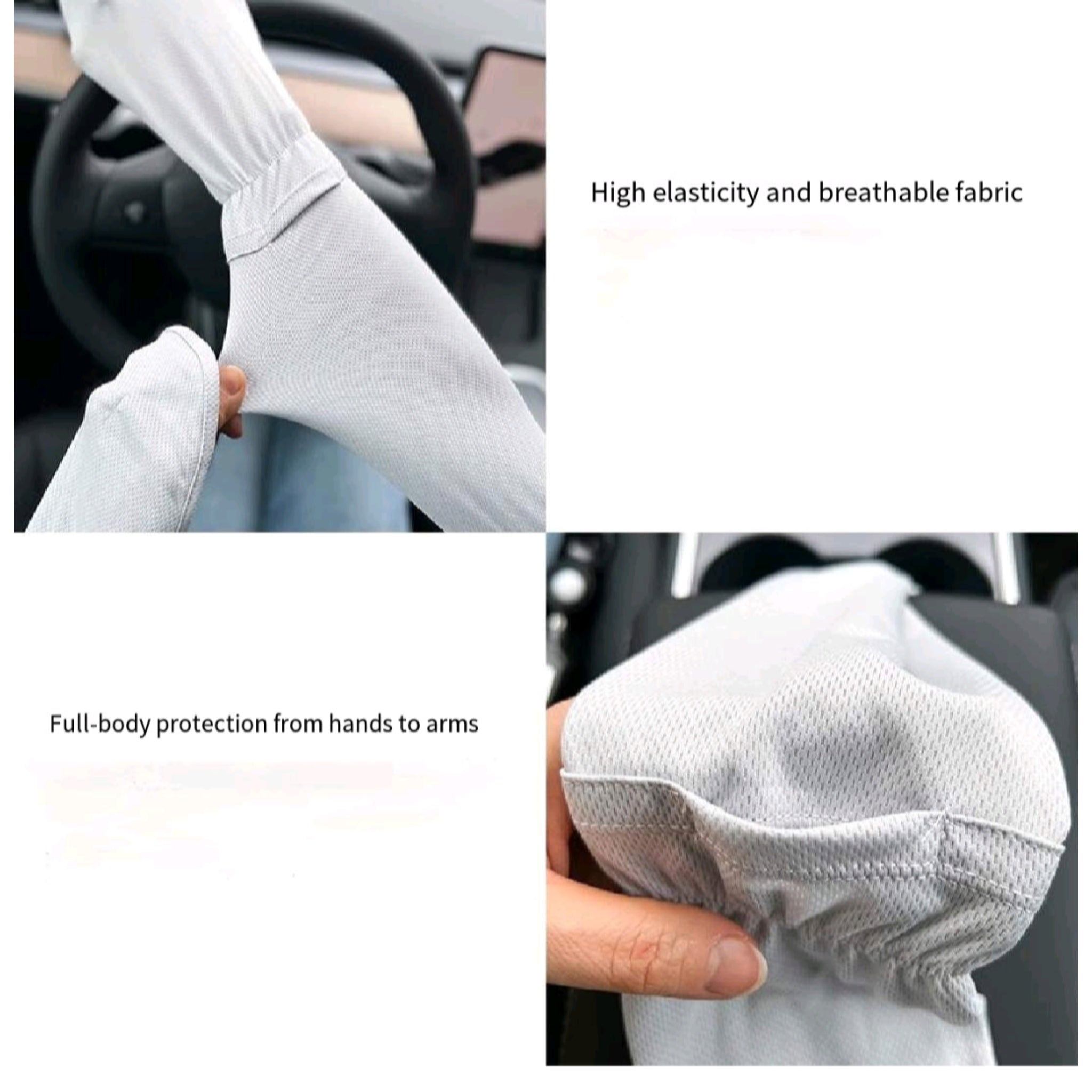 UPF 50 Cooling Fingerless Sun Gloves Women Driving