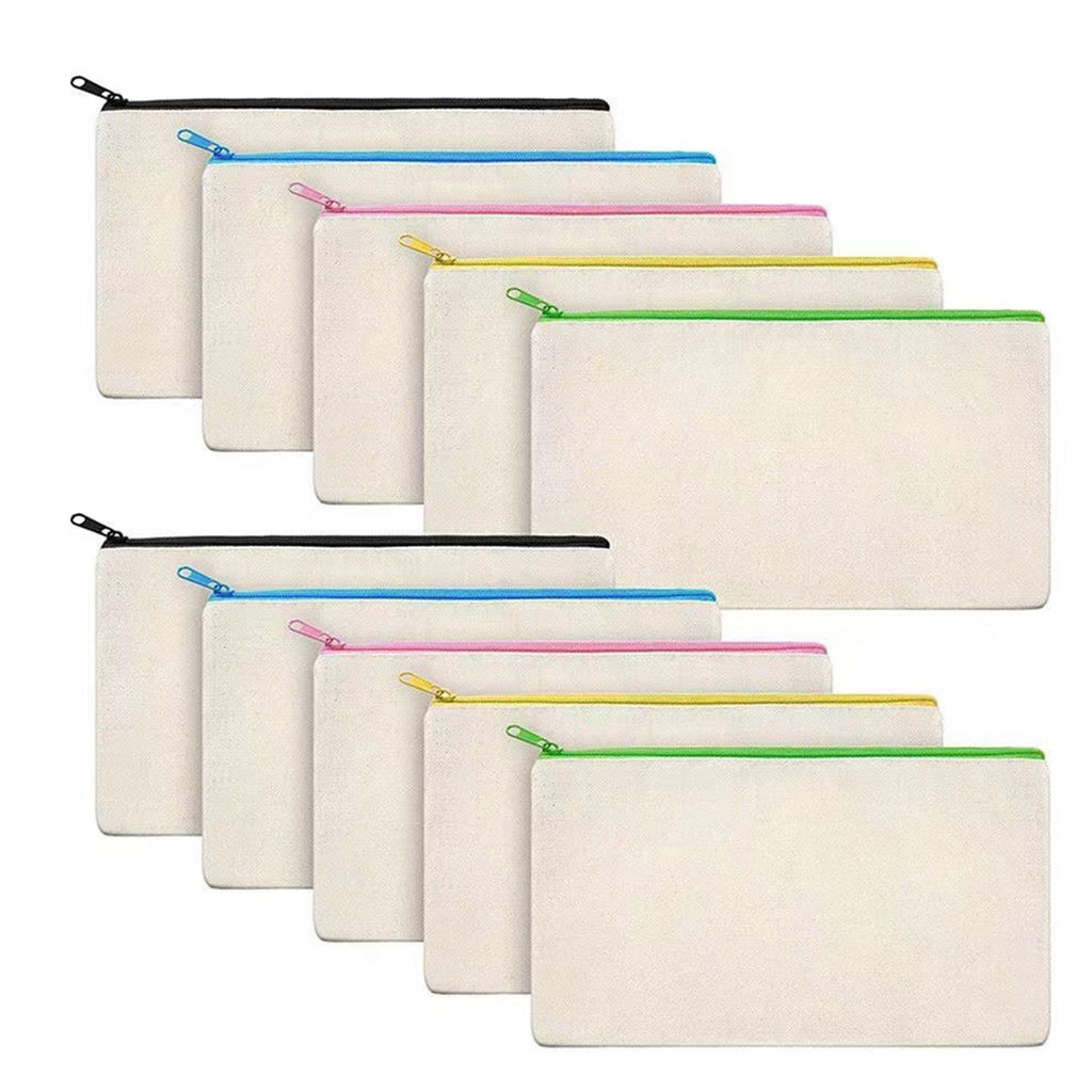 Canvas Zippered Pencil Cases