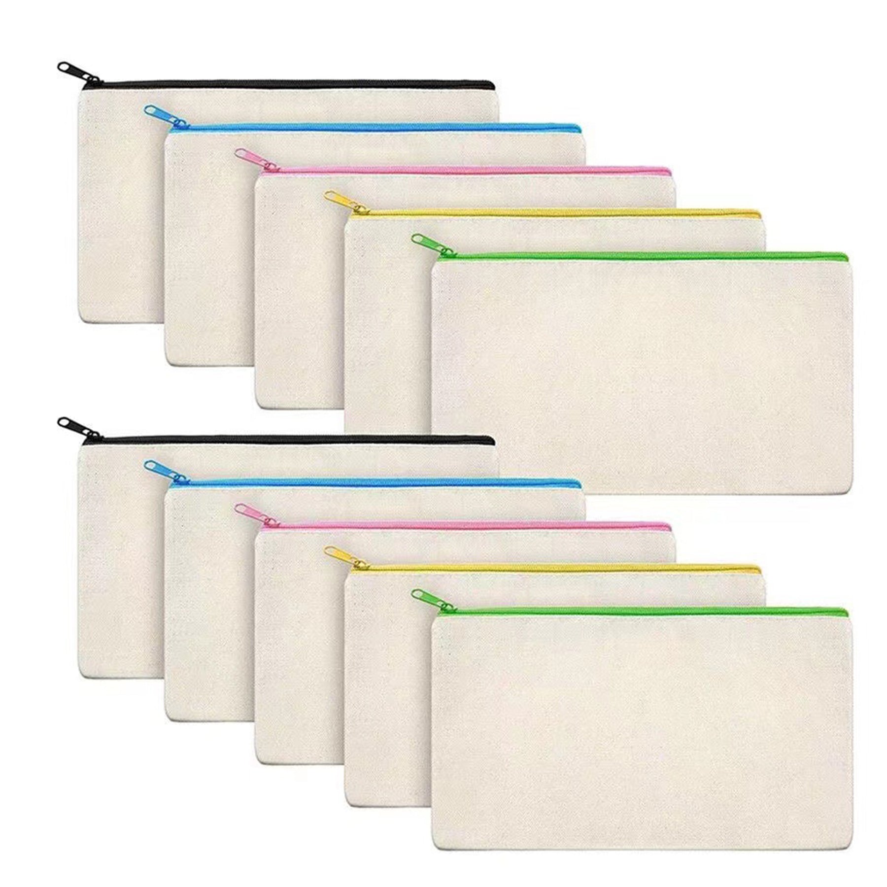 Canvas Zippered Pencil Cases