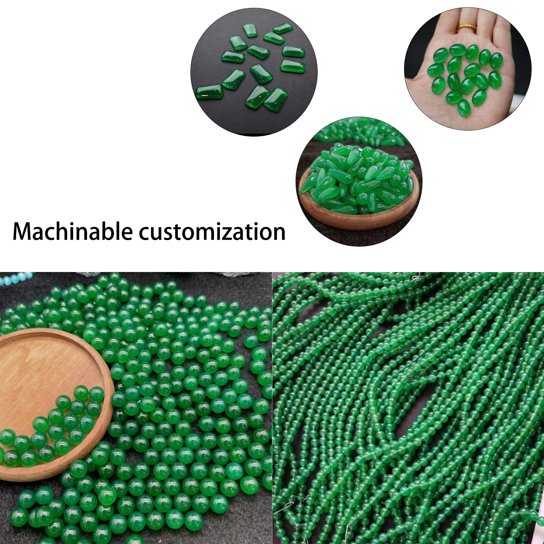 Round Green Beads