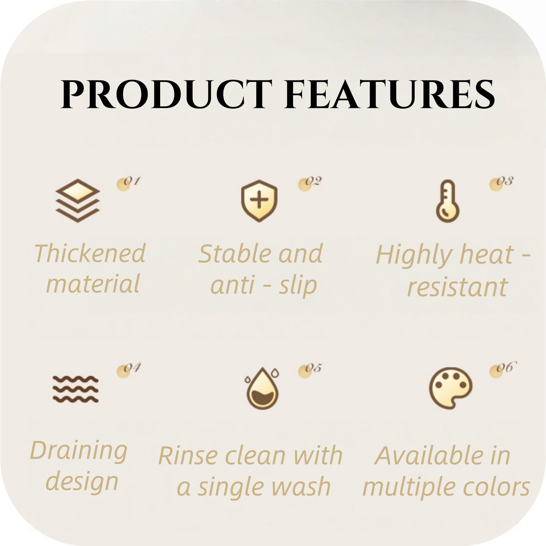 Soft Rubber Heat - Insulating Table Mat