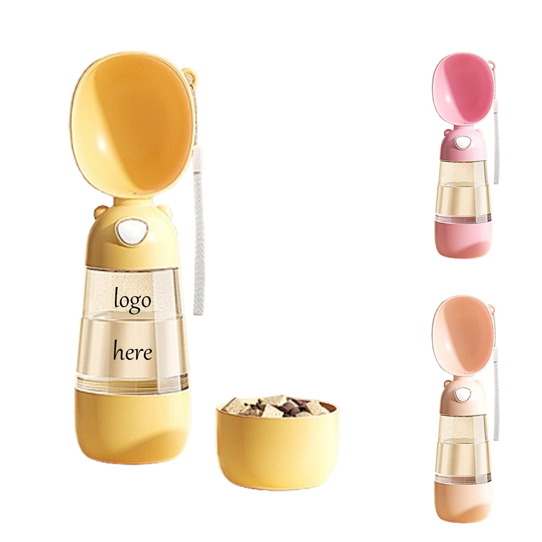 Portable Pet Water Bottle with Food Container