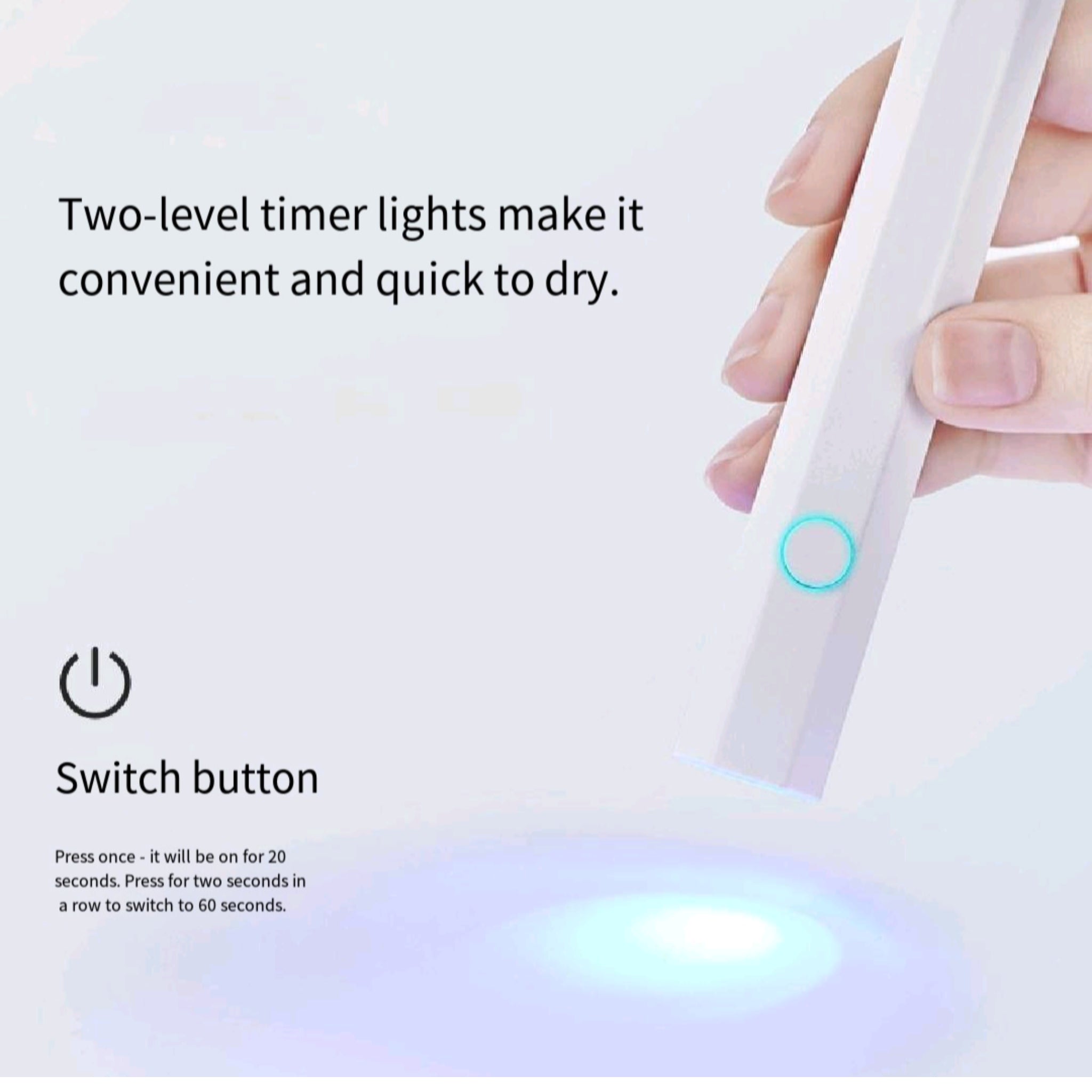 Portable Cordless Nail Lamp Rechargeable Mini LED Fast Cure