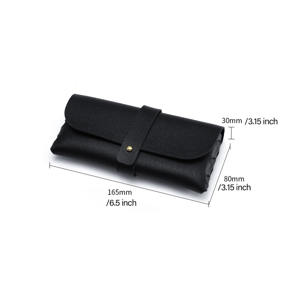 Portable Leather Glasses Case