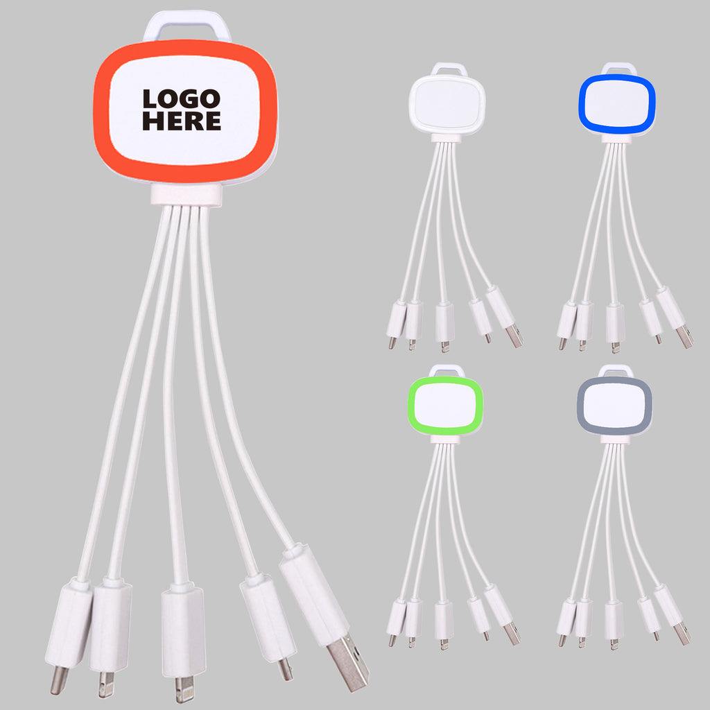 LED 4-in-1 Multi-Device Charging Cable – 3-in-1 Gift Charger