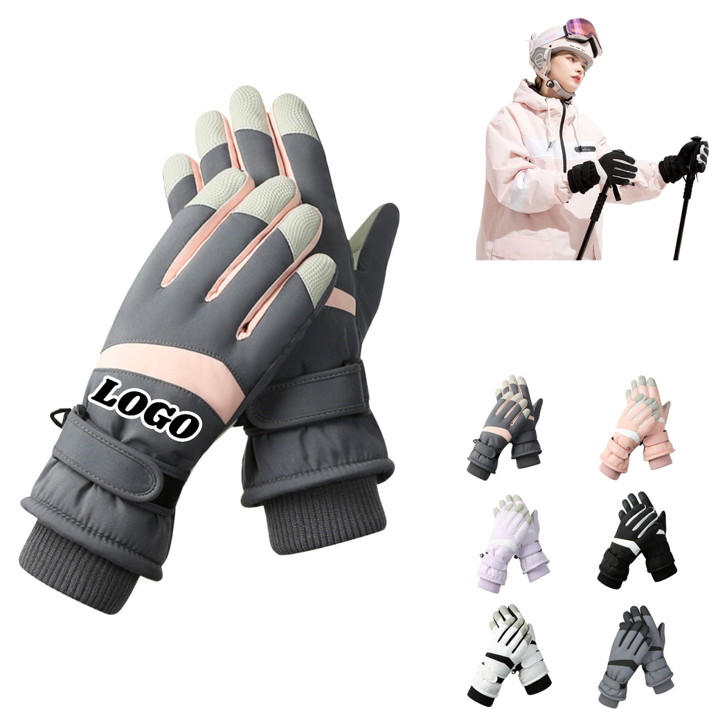 Ski Gloves Ten Finger Touchscreen Grip Tech Cashmere Lined