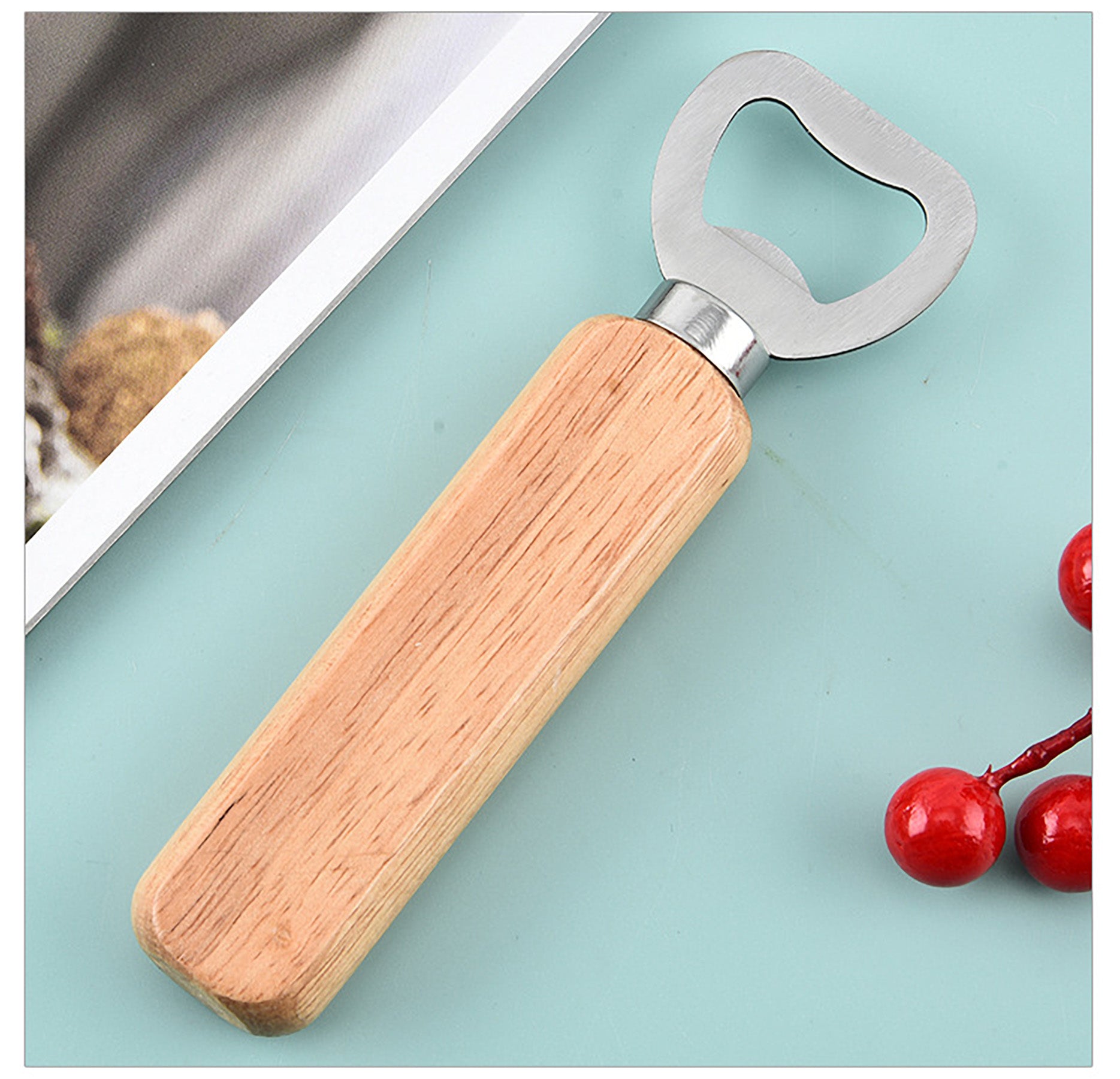 Wooden Handle Beer Opener