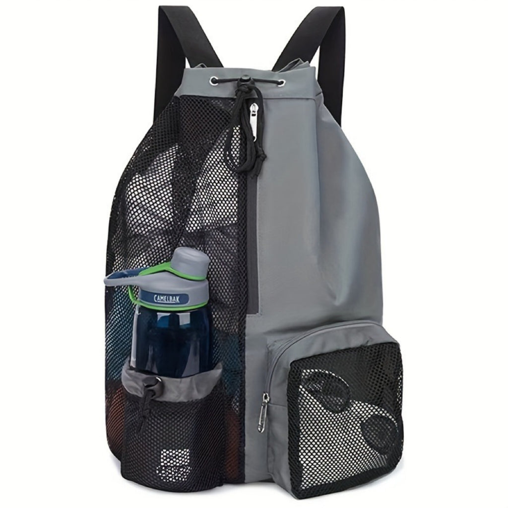 Mesh drawstring backpack