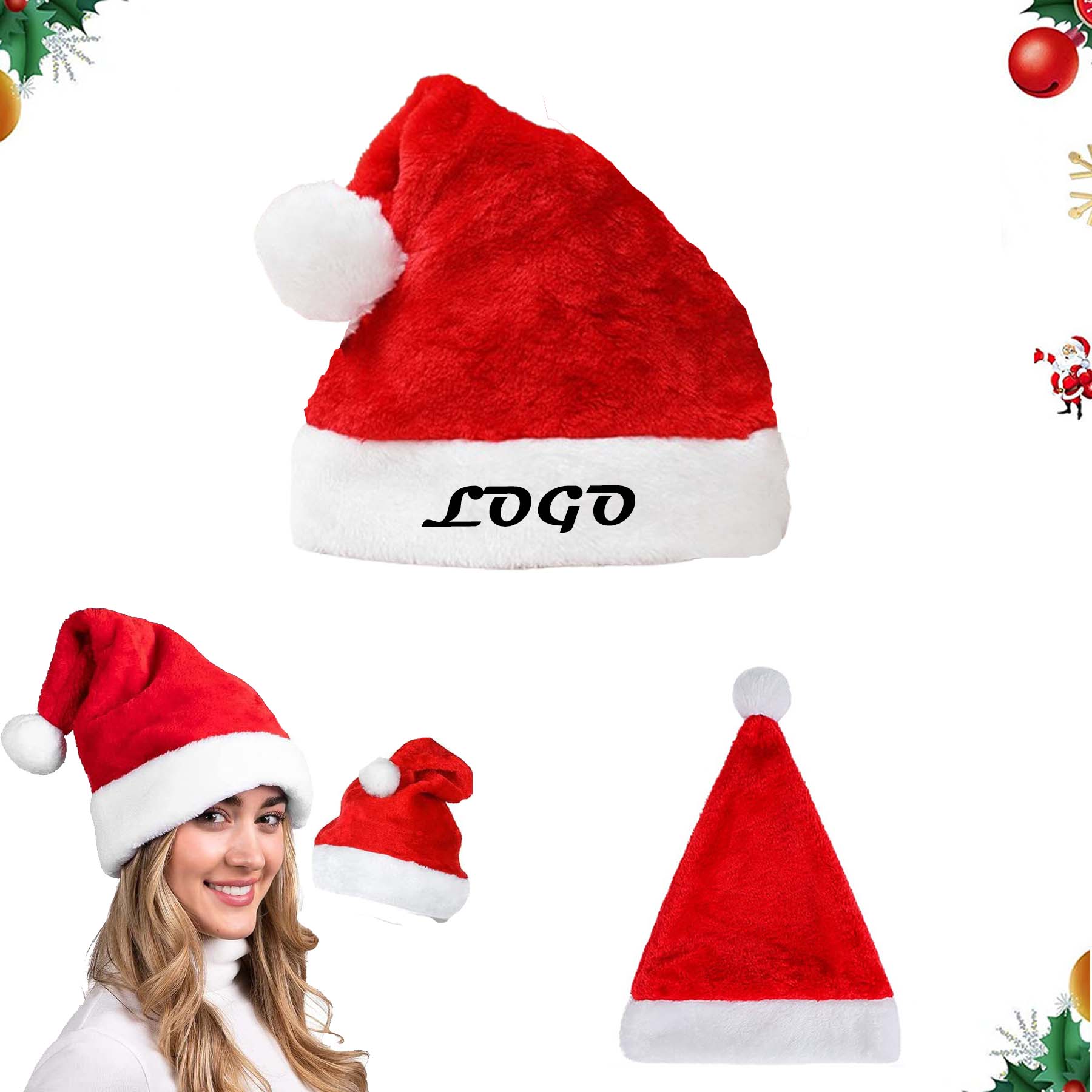 Red Plush Santa Hat