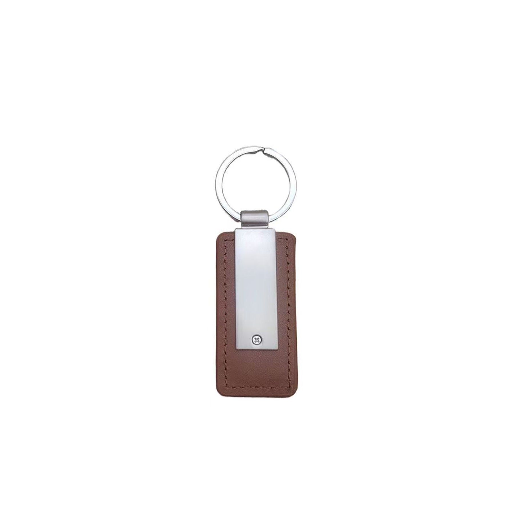Metal Car Keychain with PU Leather