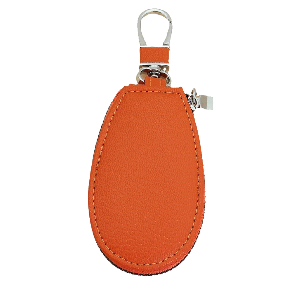 PU Leather Car Key Fob Protector Keychain Holder with Zipper