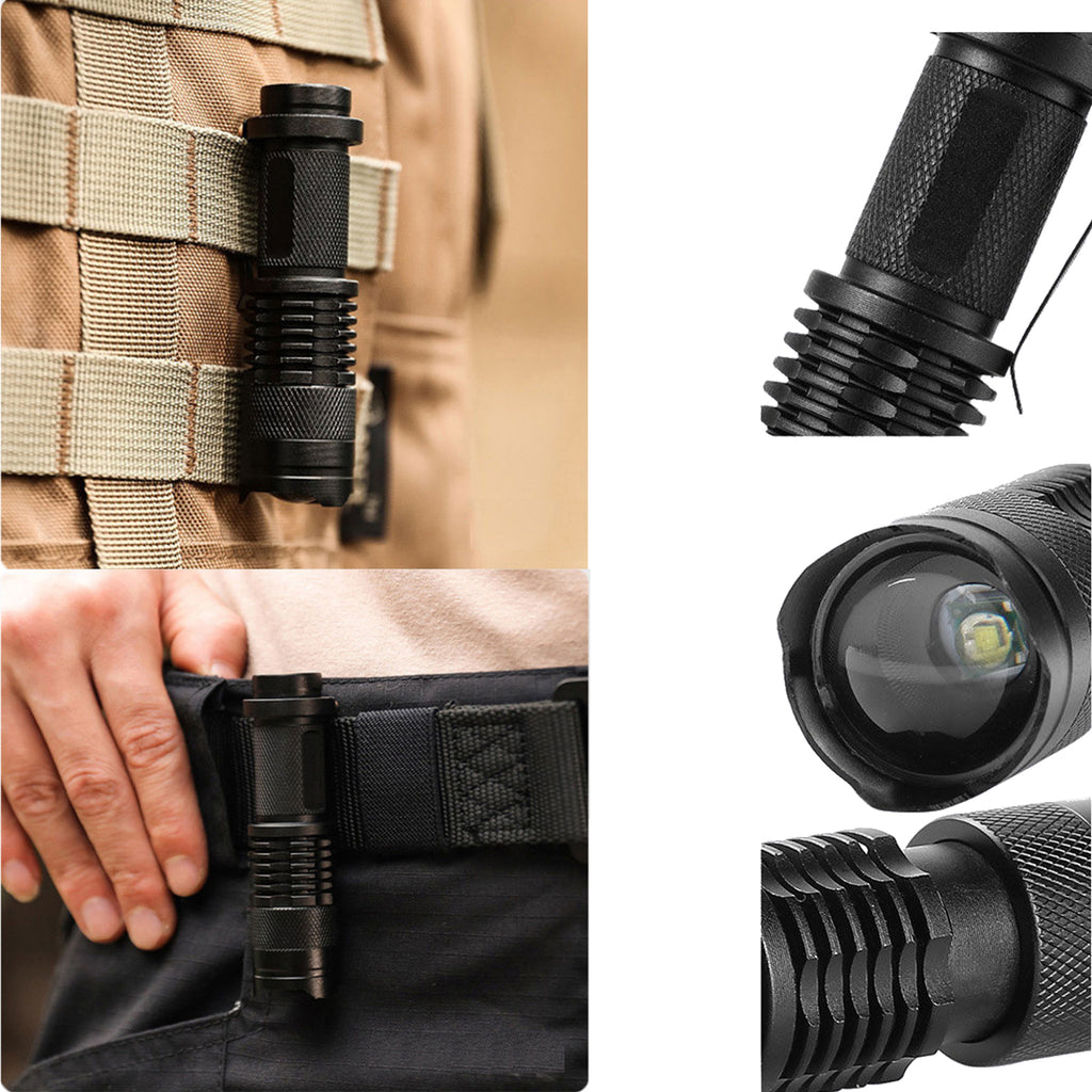 Mini Outdoor Strong Light Telescopic Flashlight