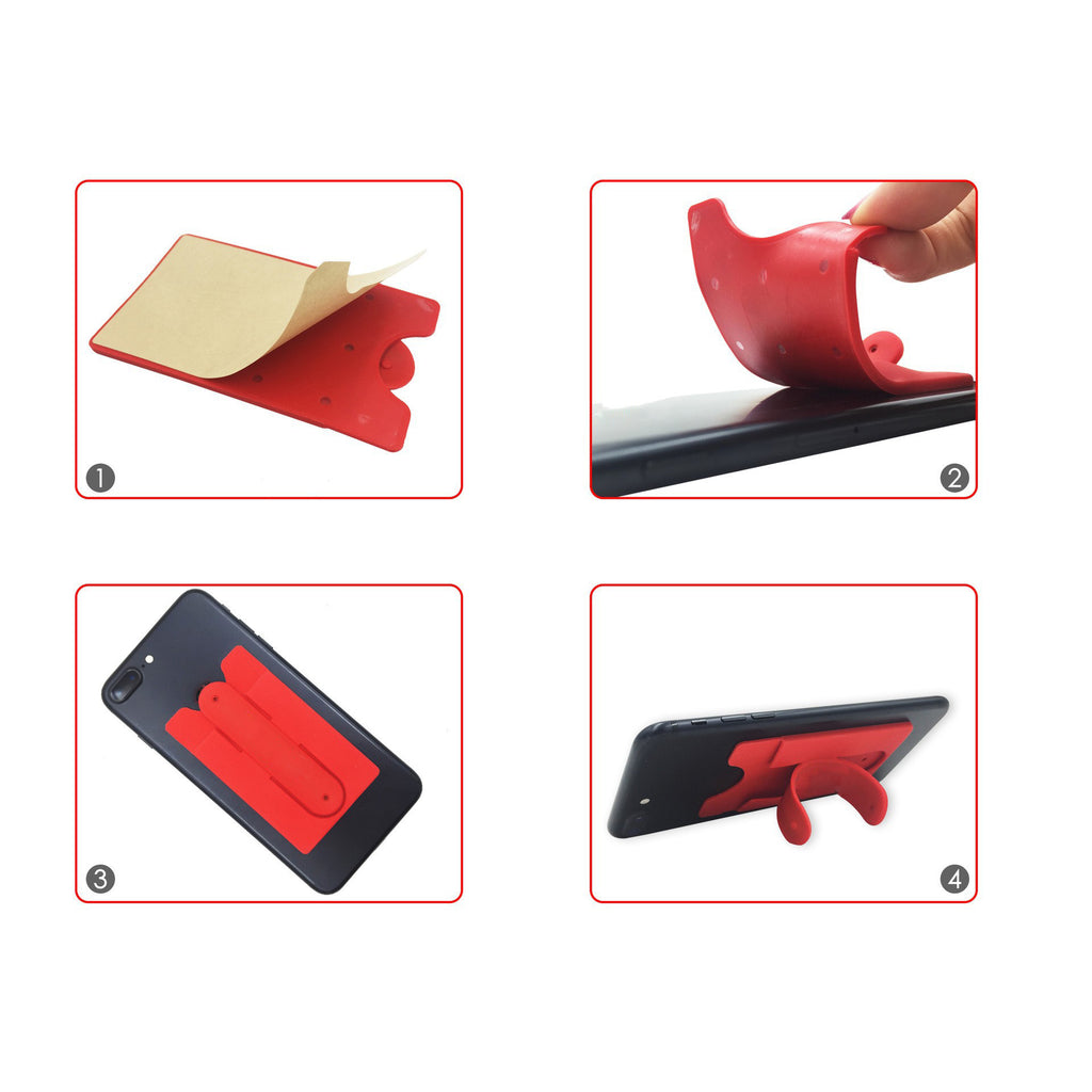 Silicone Mobile Wallet With Phone Kickstand
