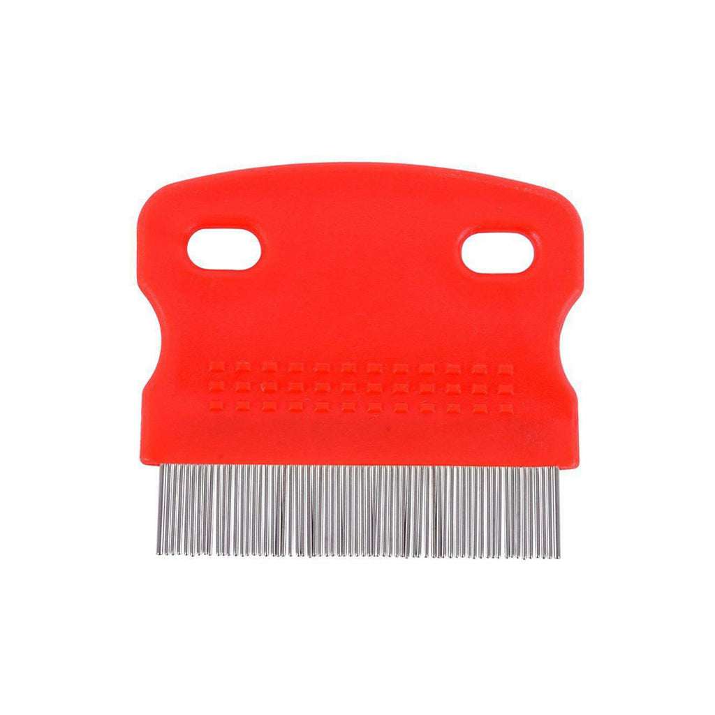 Stainless Steel Pet Grooming Comb W/ Plastic Handle