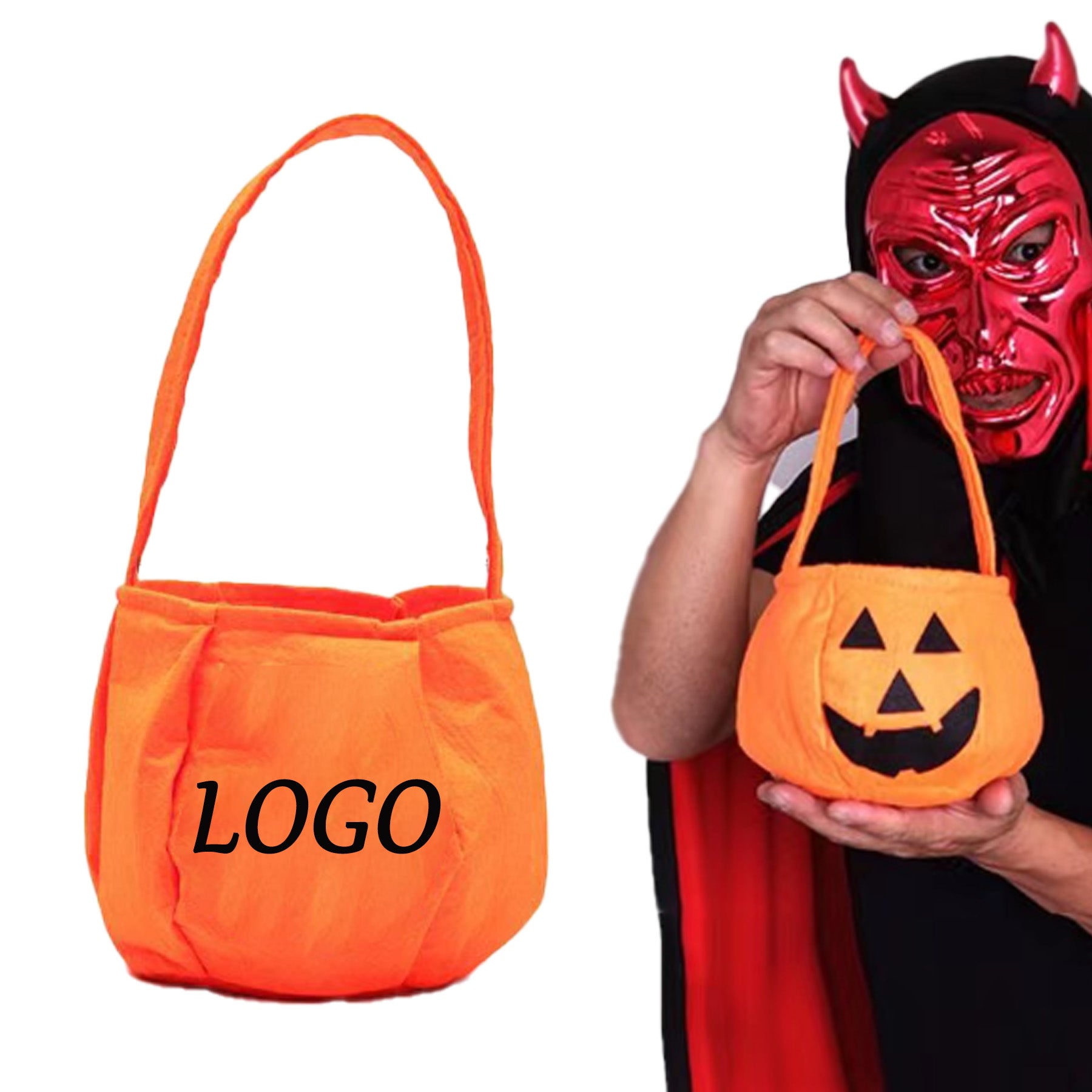 Halloween Handheld Dimensional Pumpkin Bag