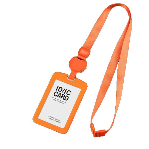 Retractable Lanyard Silicone ID Badge Holder