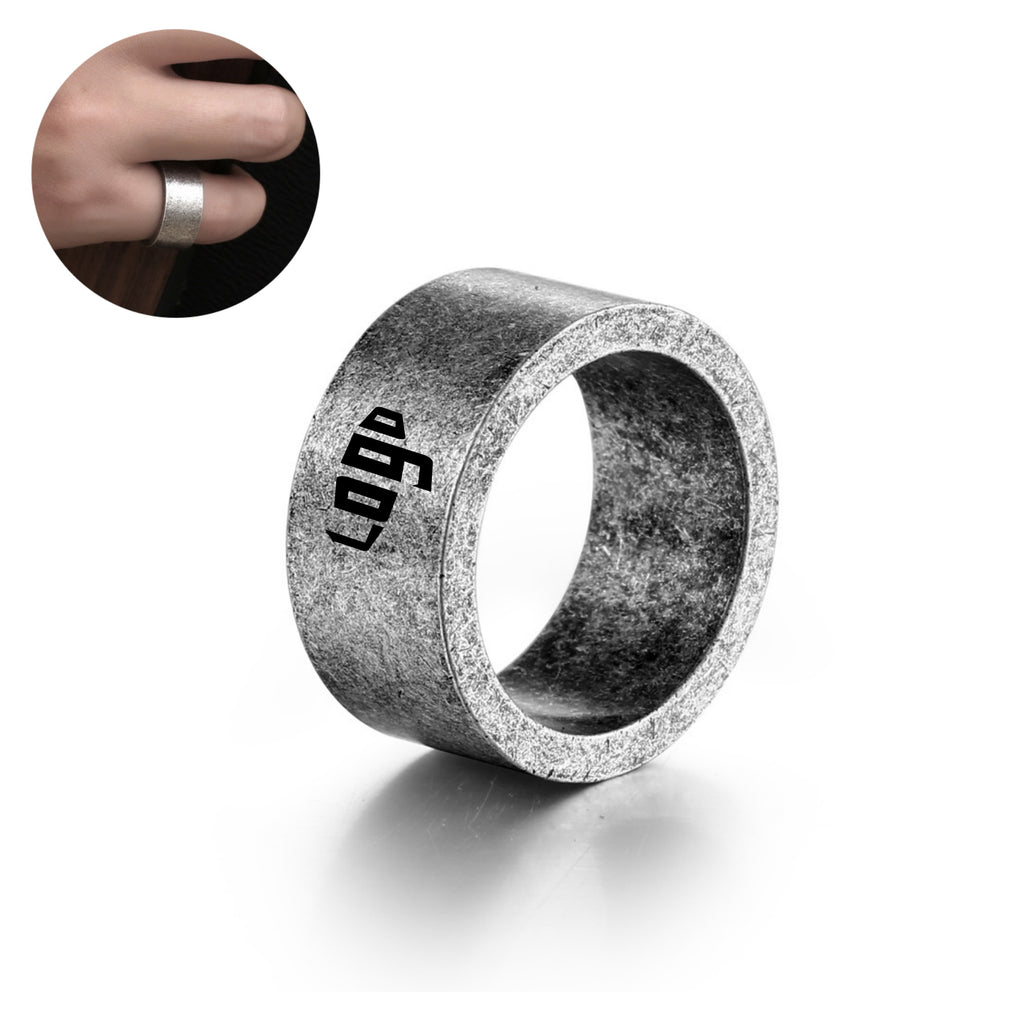 Titanium Steel Simple Retro Ring