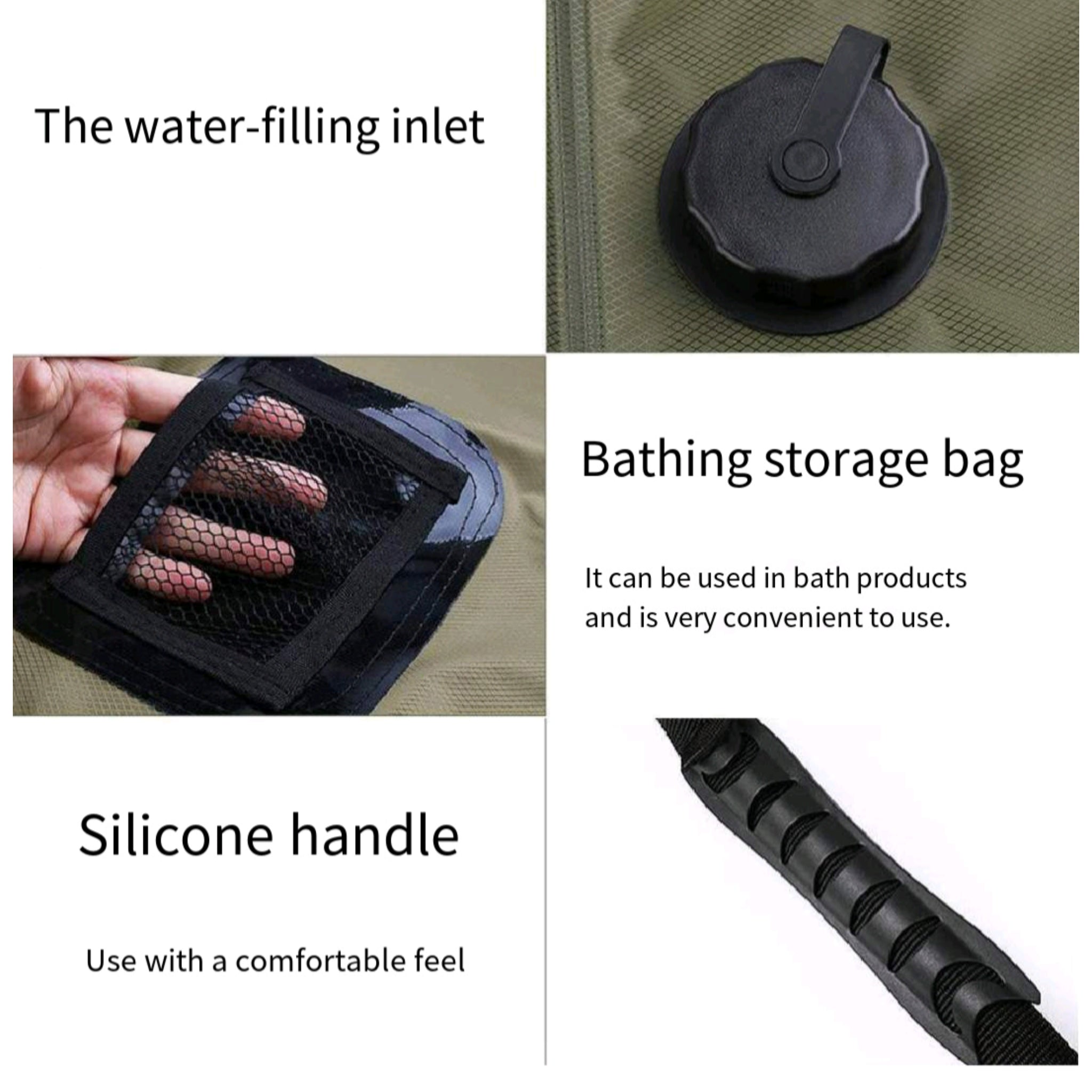 Portable Solar Shower Heated 5-Gallon Emergency