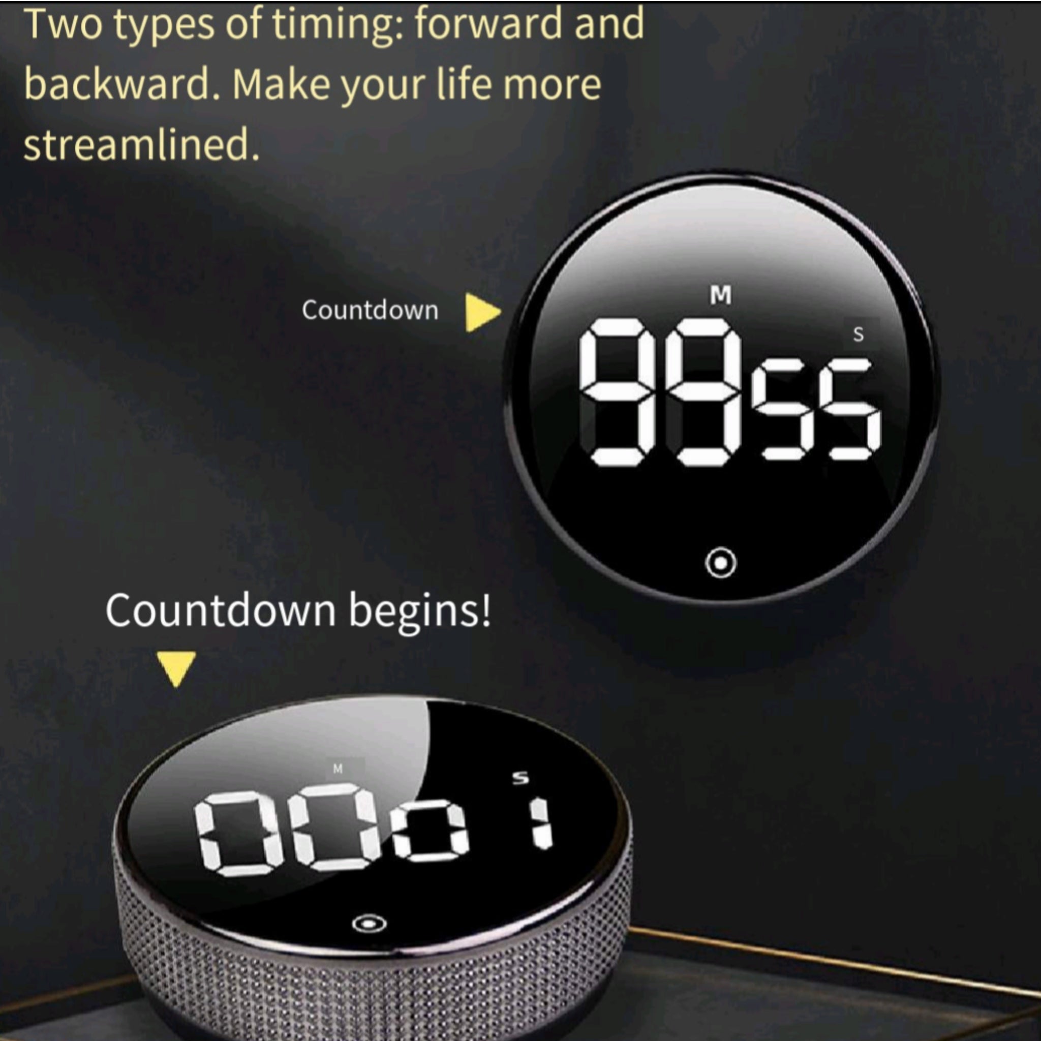 Mechanical Kitchen Timer Rotating Dial Loud Alarm