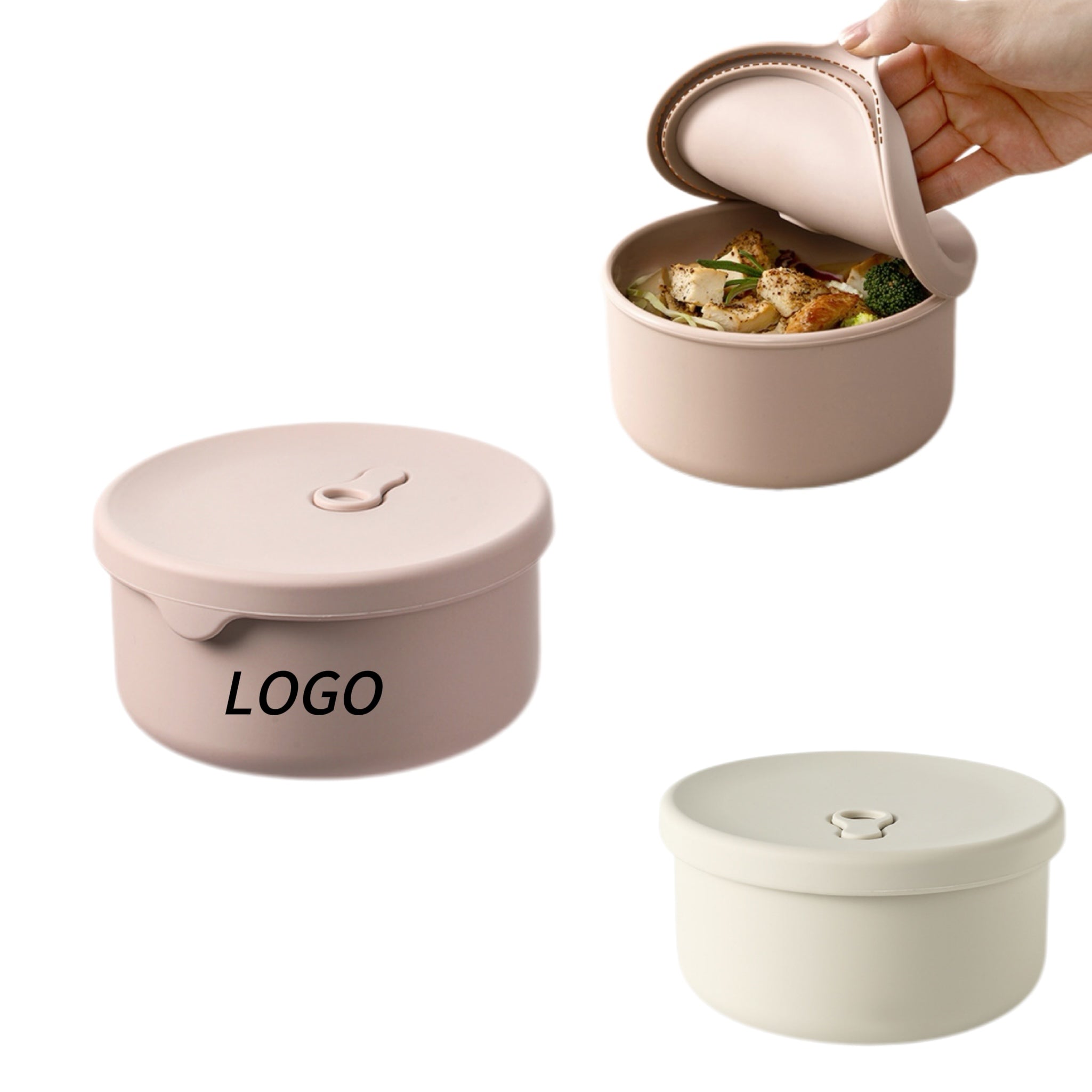 24 Oz Reusable Food-Grade Silicone Bento Box
