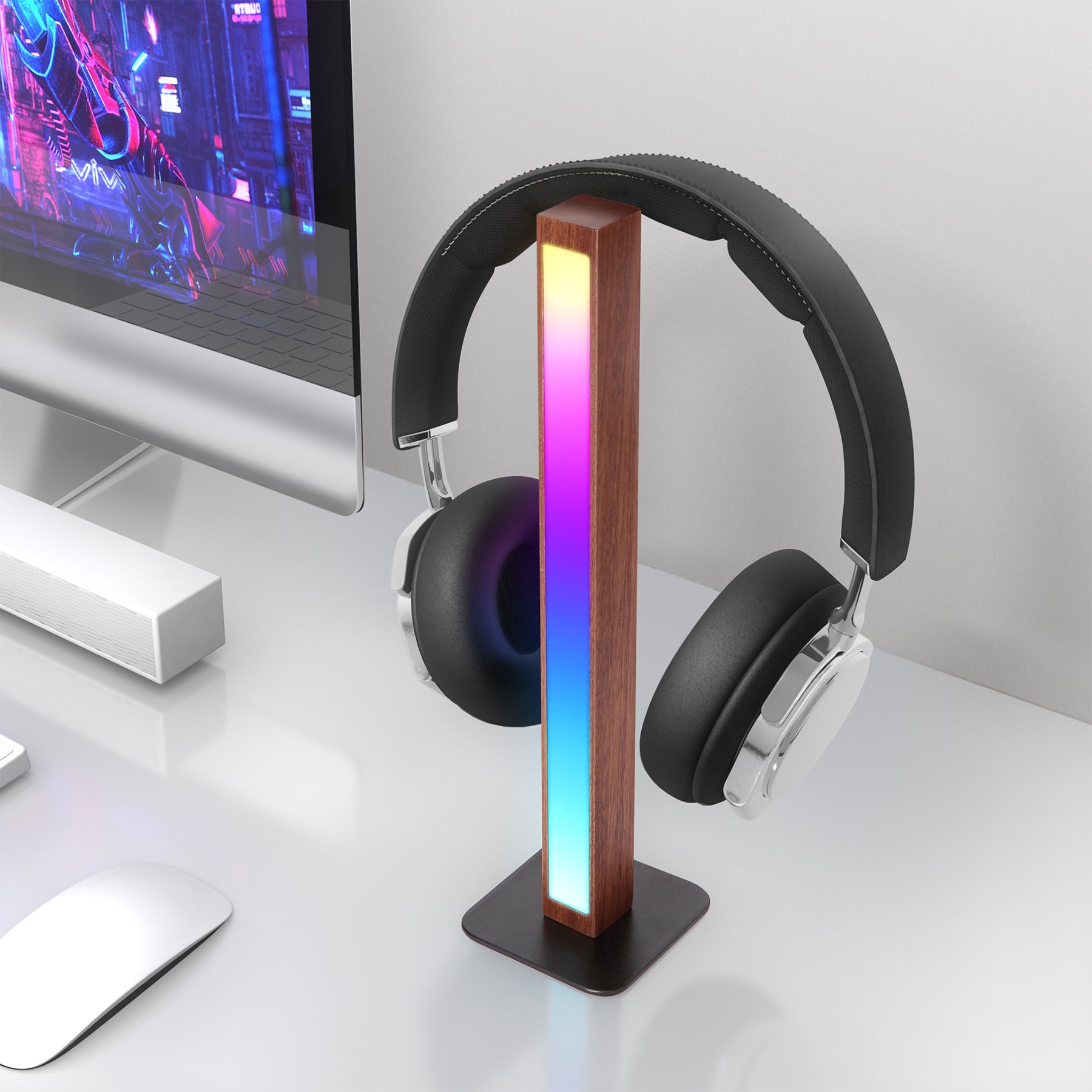 Rainbow Music LED Light Lamp With Headphone Stand