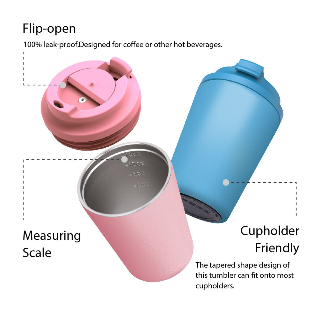 Stainless Steel Flip - top Coffee Cup