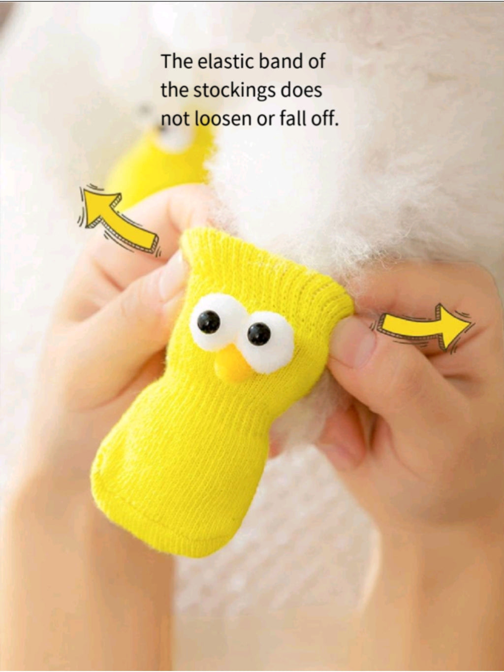 Hypoallergenic Non Slip Dog Socks With Cute Cartoon Eyes