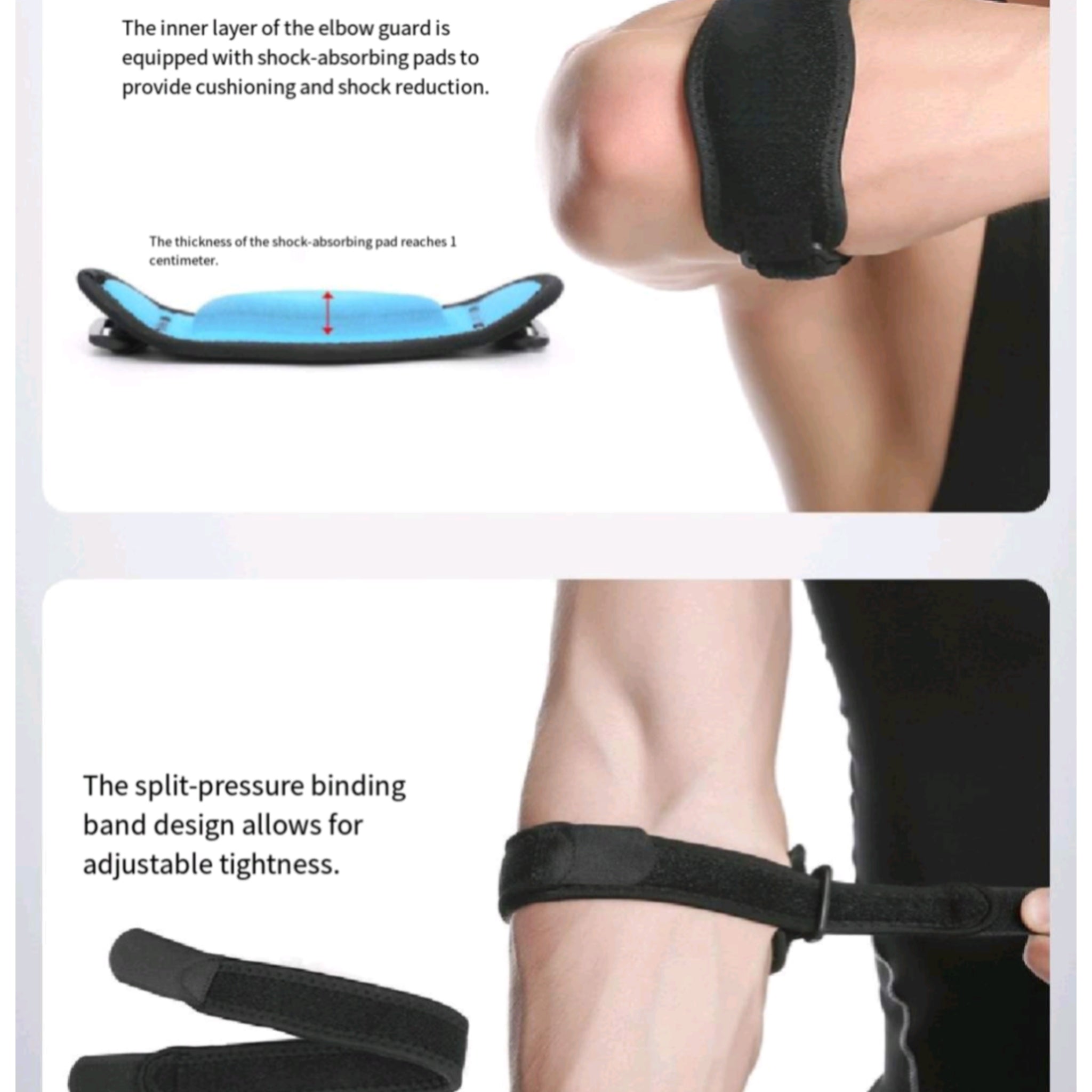 Adjustable Compression Elbow Sleeve Tennis Pain Relief
