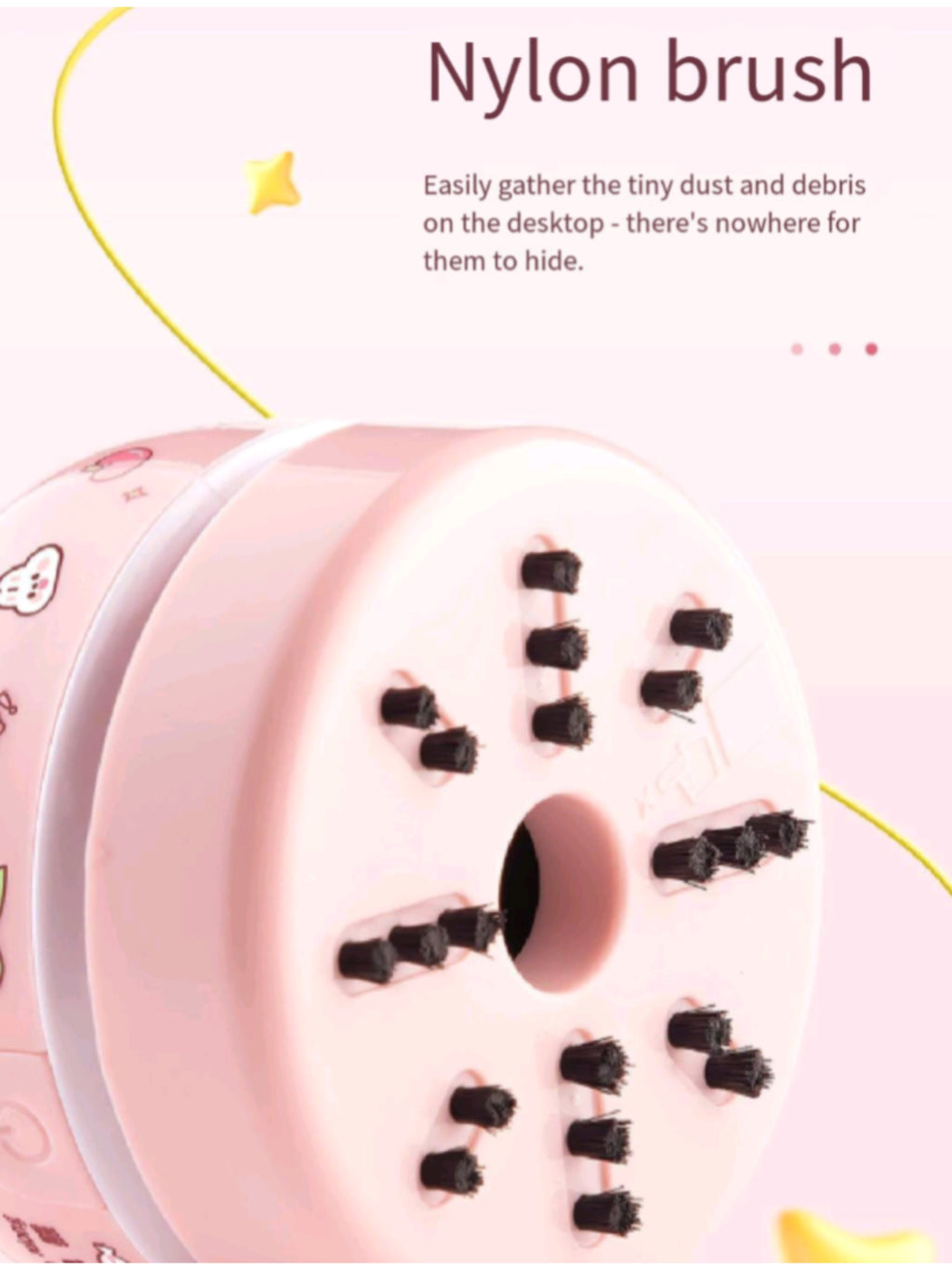 Cartoon Mini Vacuum Cleaner Safe Kids Desk Eraser Dust