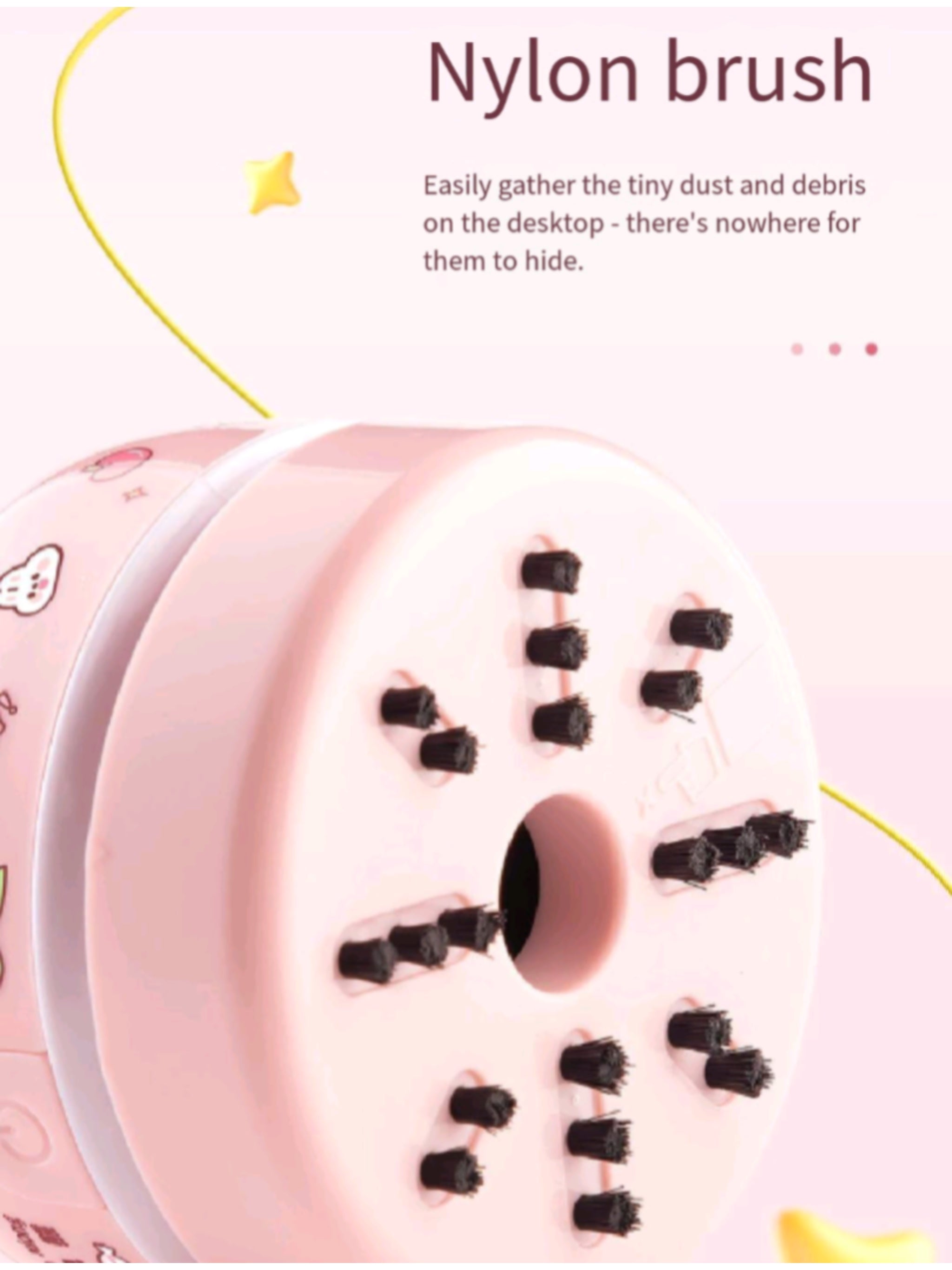 Cartoon Mini Vacuum Cleaner Safe Kids Desk Eraser Dust
