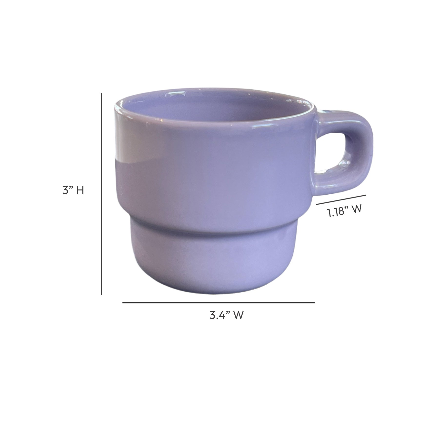 10oz Ceramic Coffee Cup With Handle