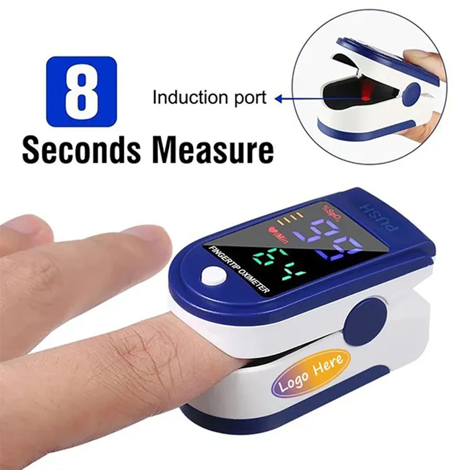 Fingertip Pulse Oximeter Blood Oxygen Saturation Monitor