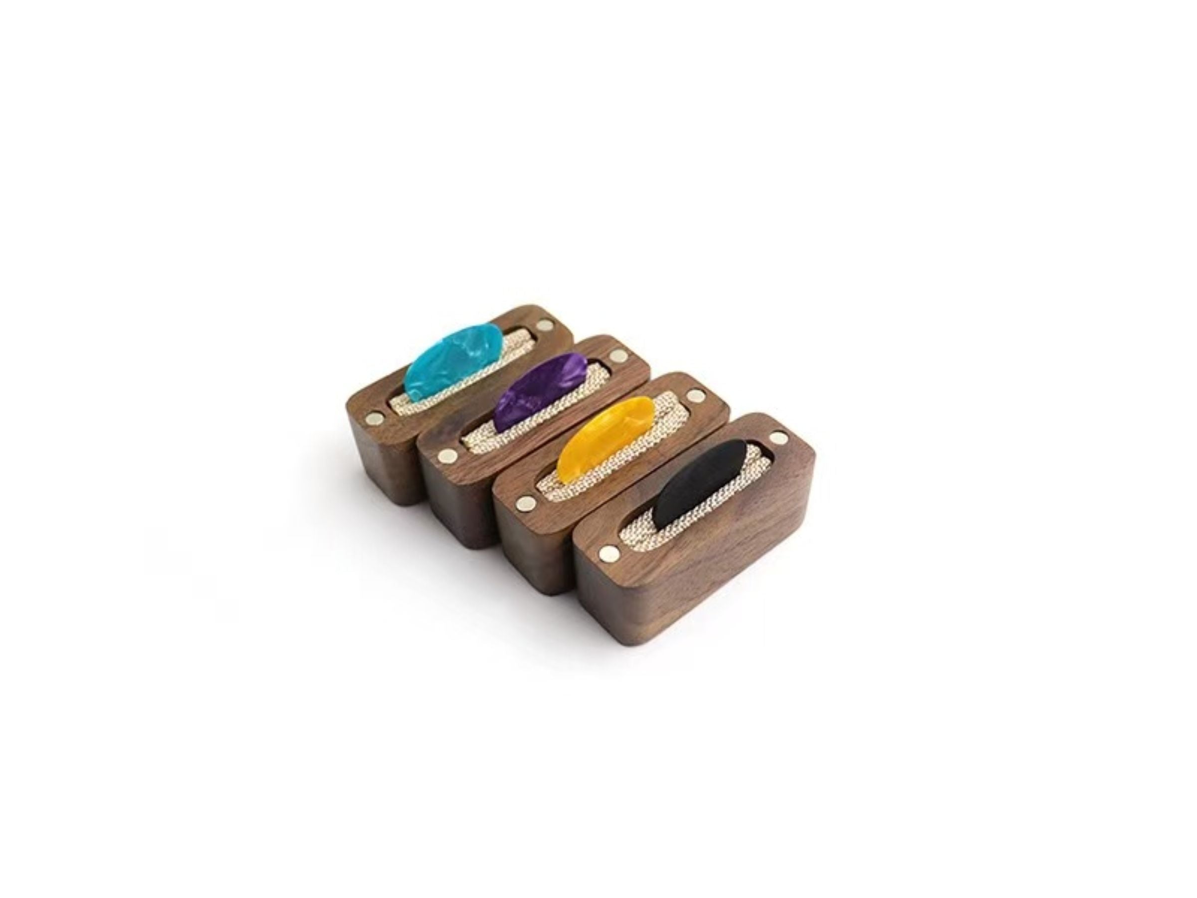 Wooden Guitar Pick Storage Box